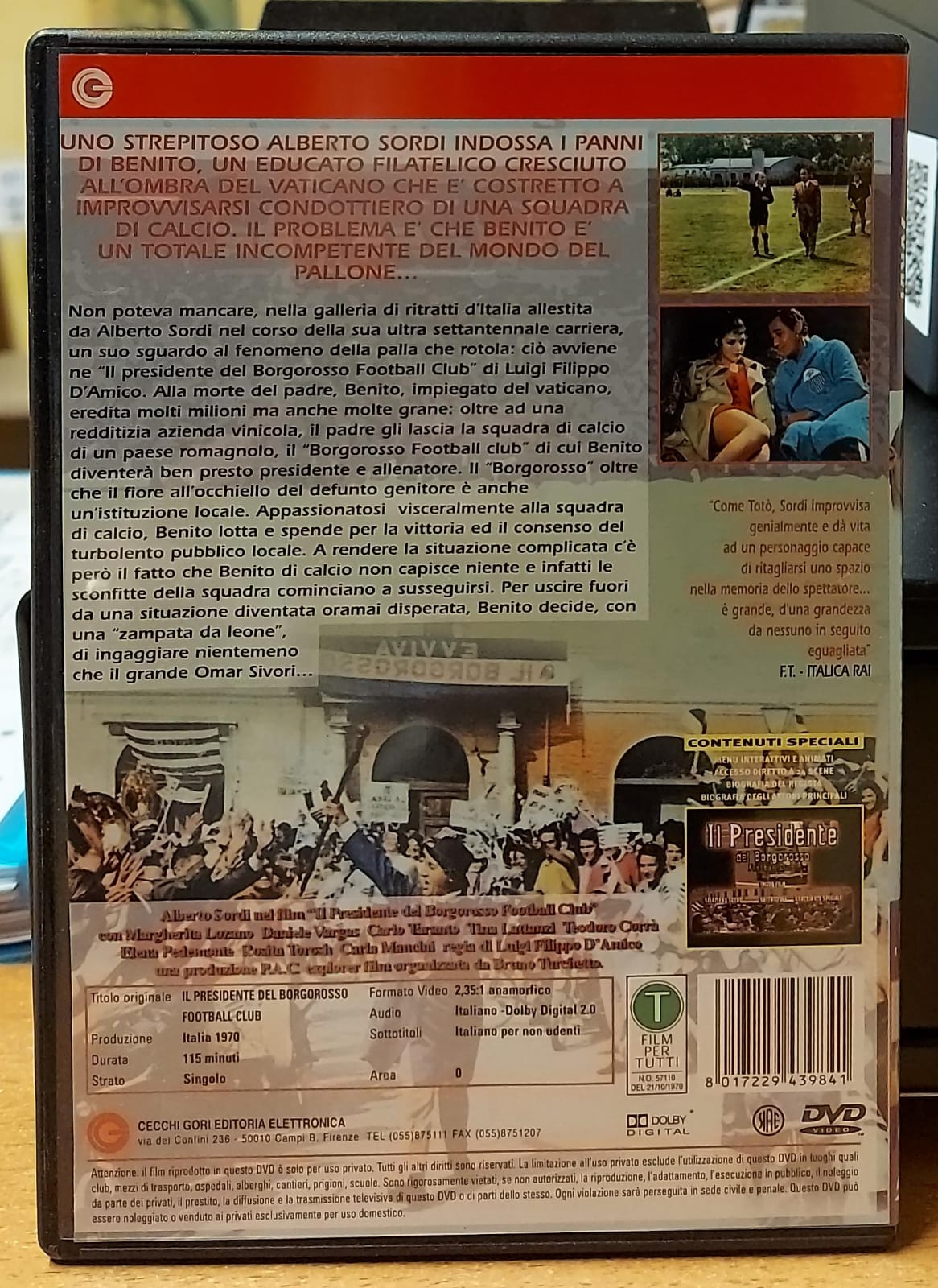 IL PRESIDENTE DEL BORGOROSSO FOOTBALL CLUB