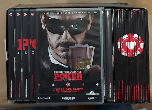 I SEGRETI DEL GRANDE POKER 15 DVD + 15 LIBRETTI CORSO COMPLETO