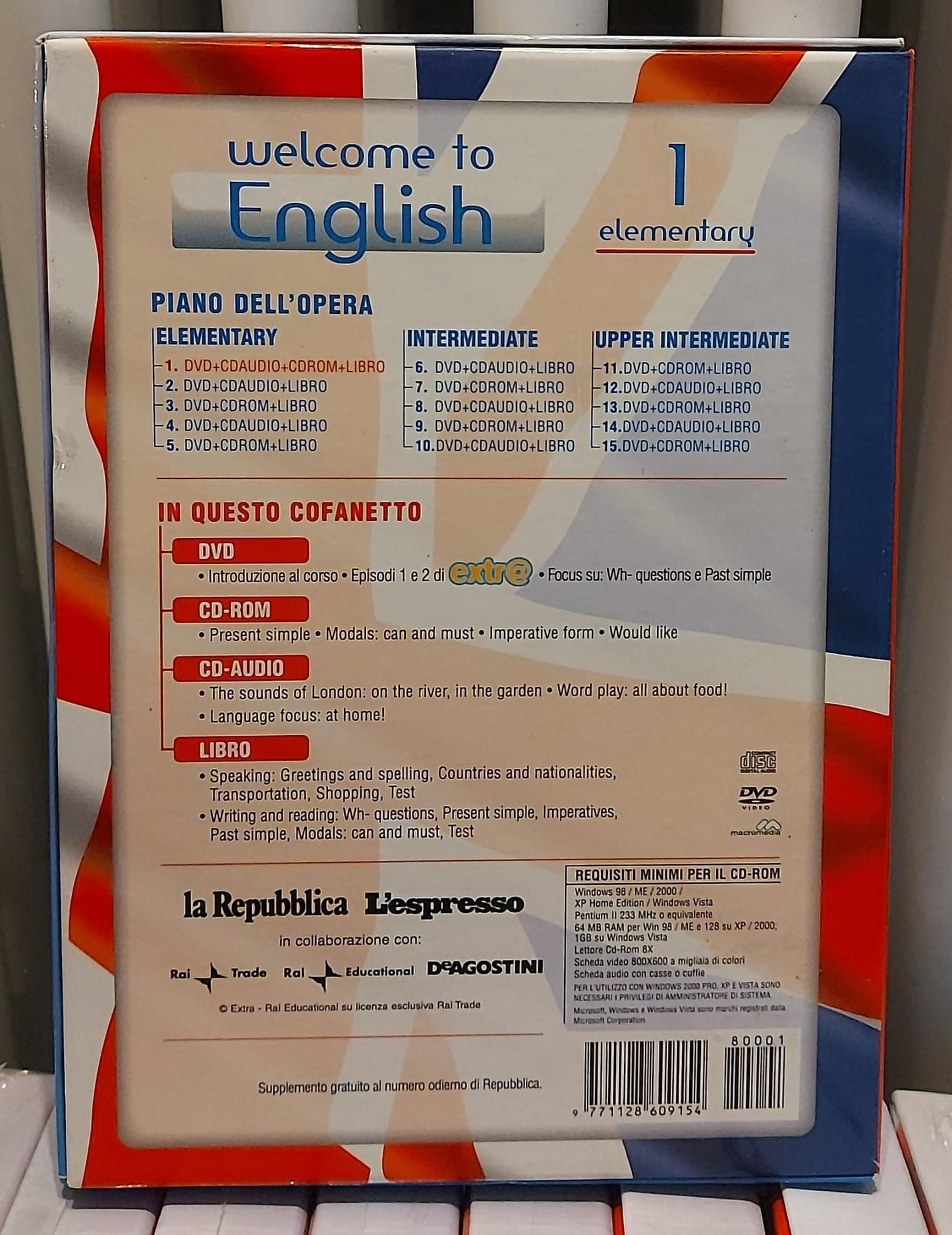 CORSO DI INGLESE WELCOME TO ENGLISH 15 CD/DVD