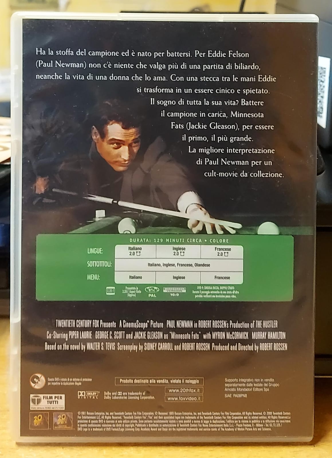 Lo Spaccone DVD - Film Classico con Paul Newman (1961)