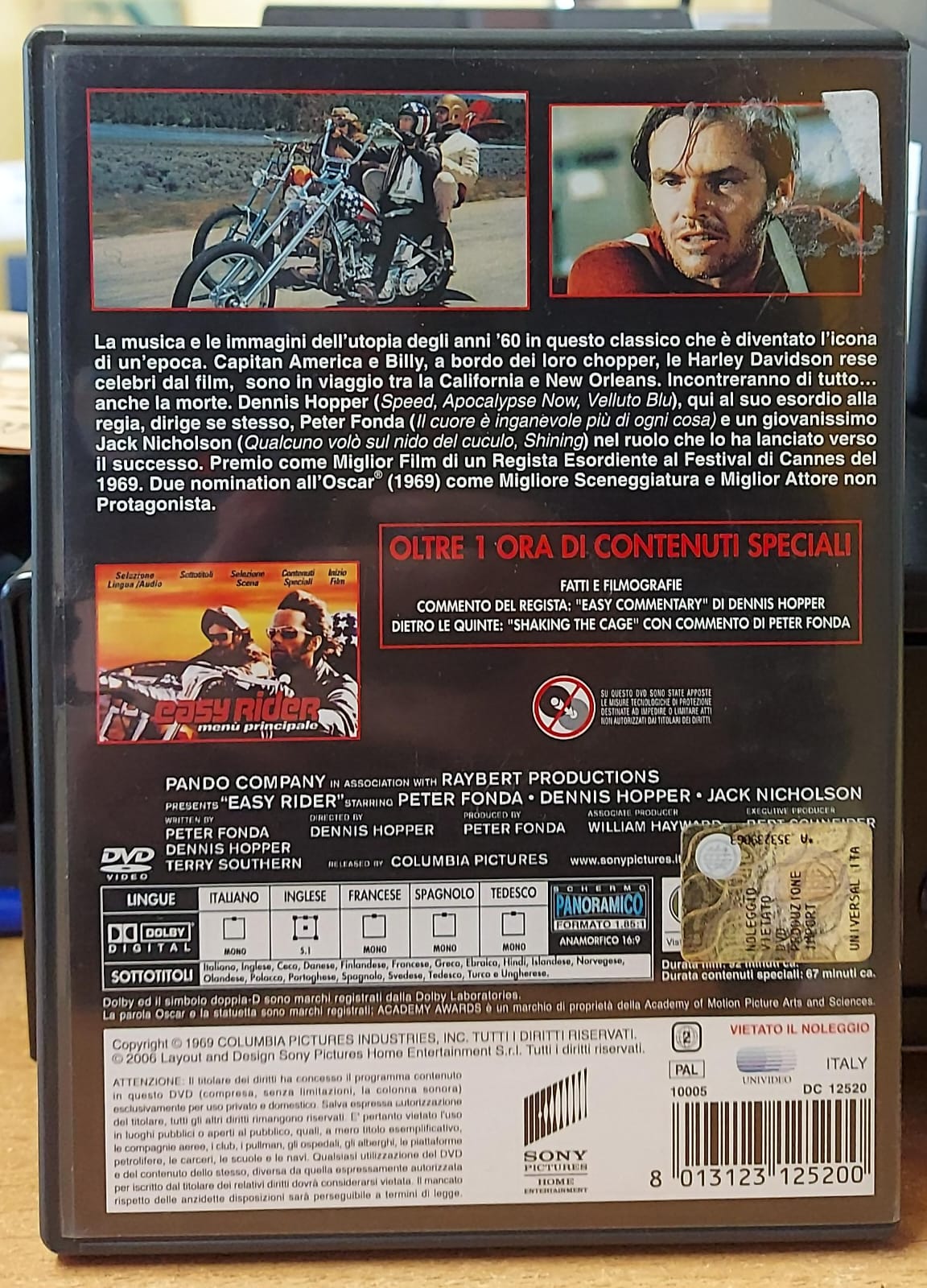 Easy Rider Special Edition DVD - Film Cult Anni '60 con Dennis Hopper e Peter Fonda