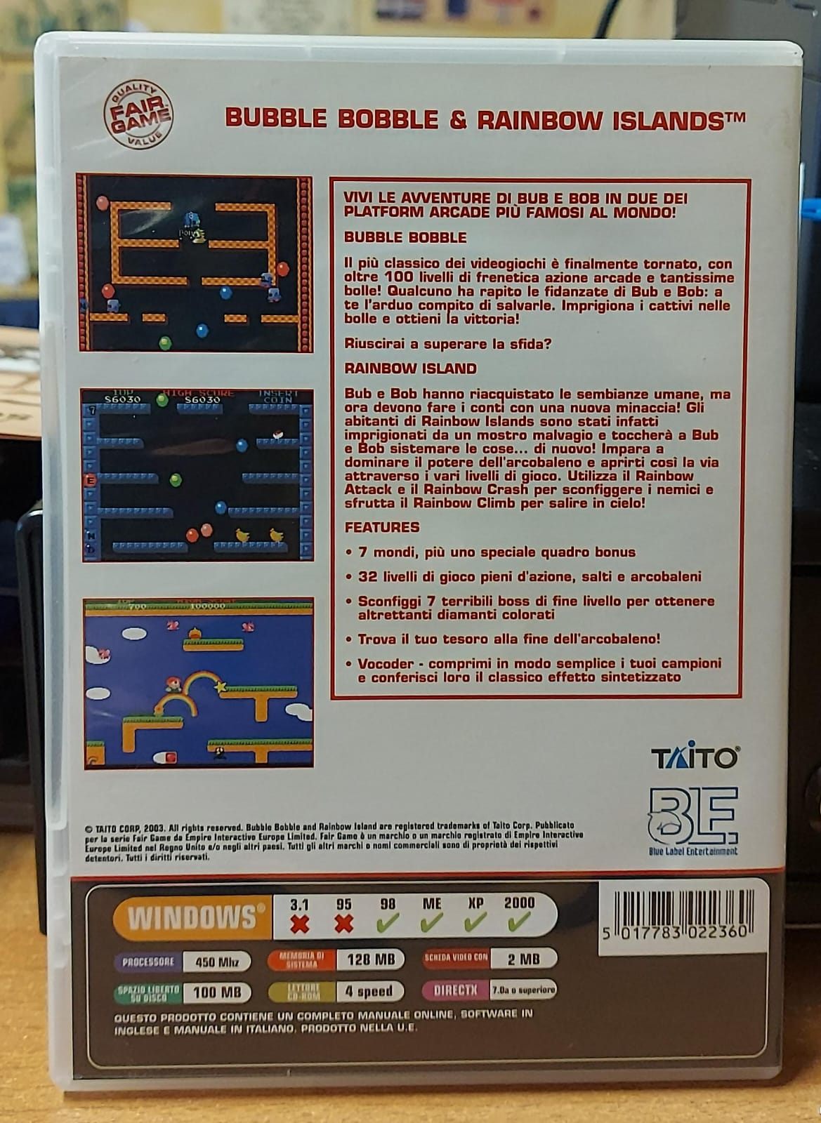Bubble Bobble & Rainbow Islands PC - Giochi Arcade Classici Usato