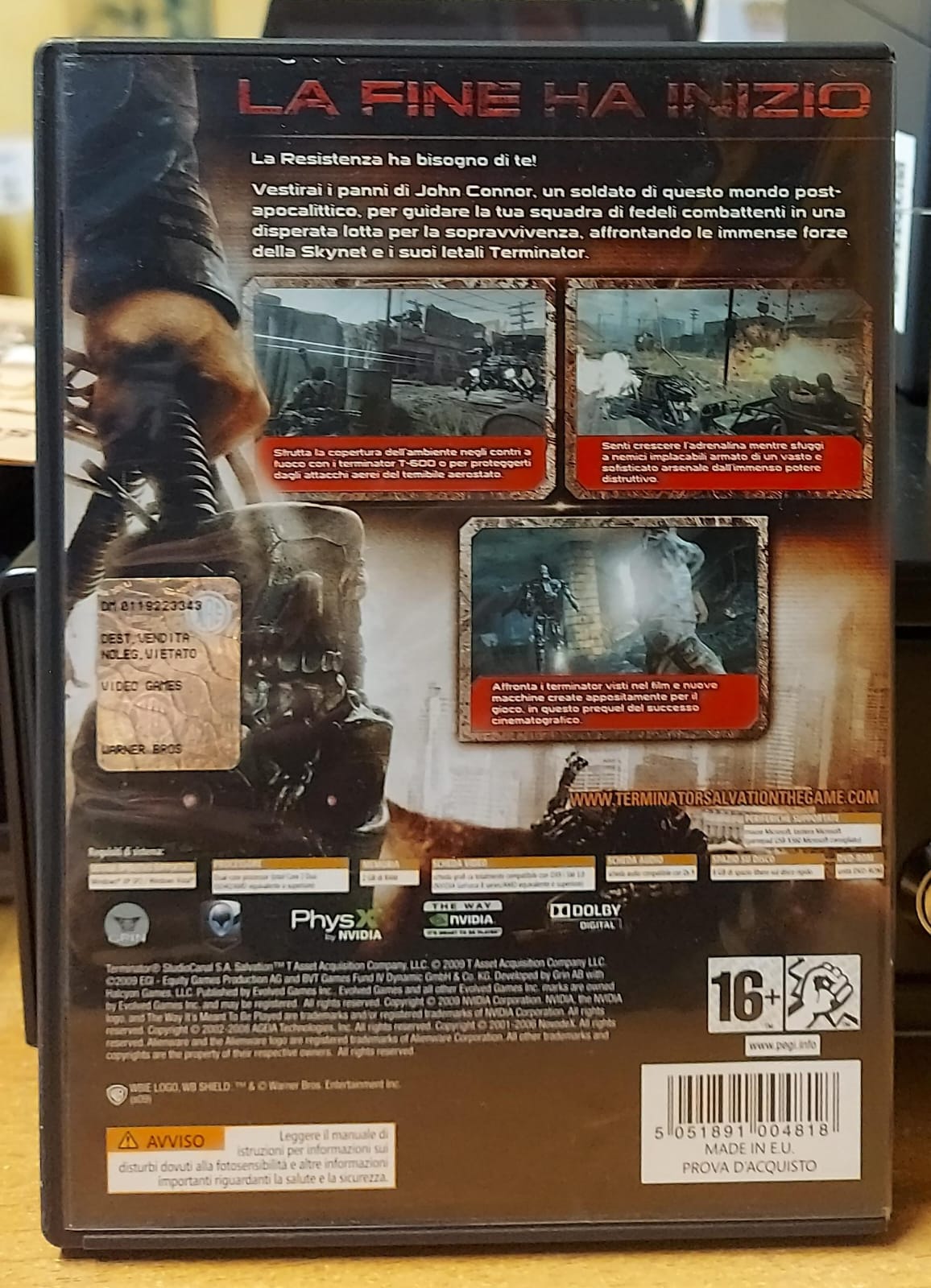 Terminator Salvation PC - Gioco Azione Sparatutto Usato Italiano