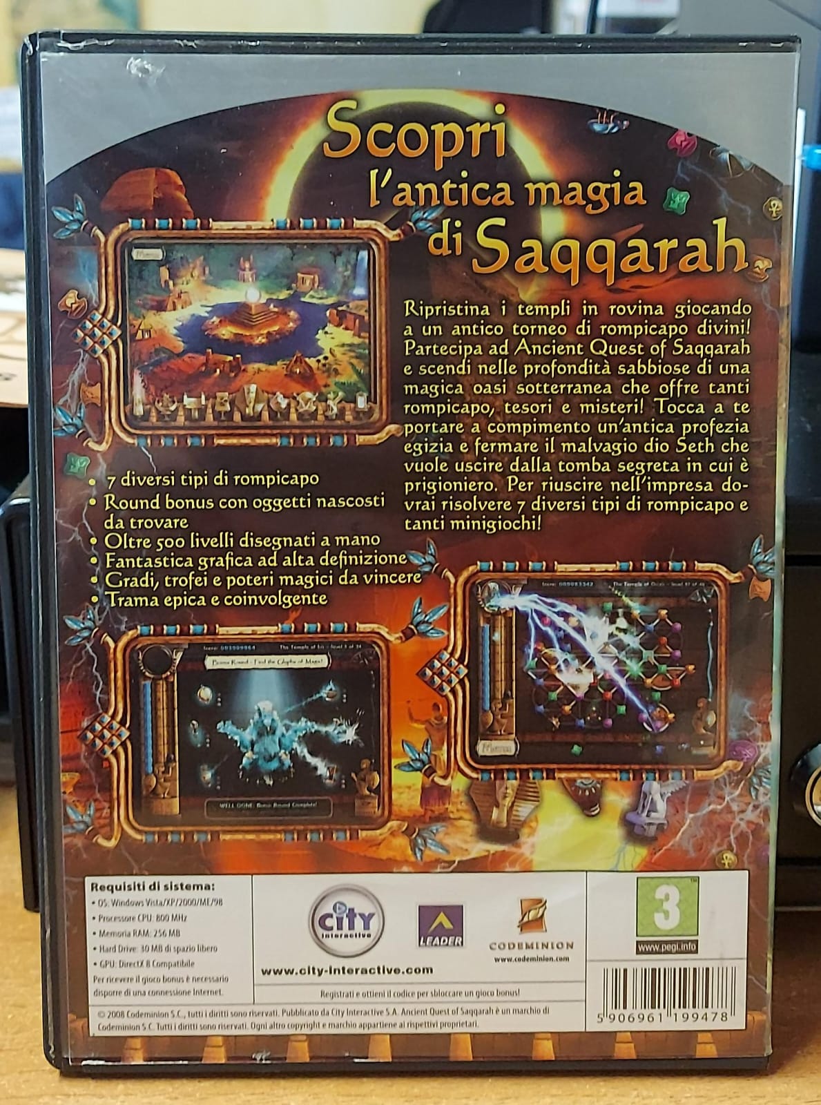 Ancient Quest of Saqqarah - PC Gioco Puzzle Egitto