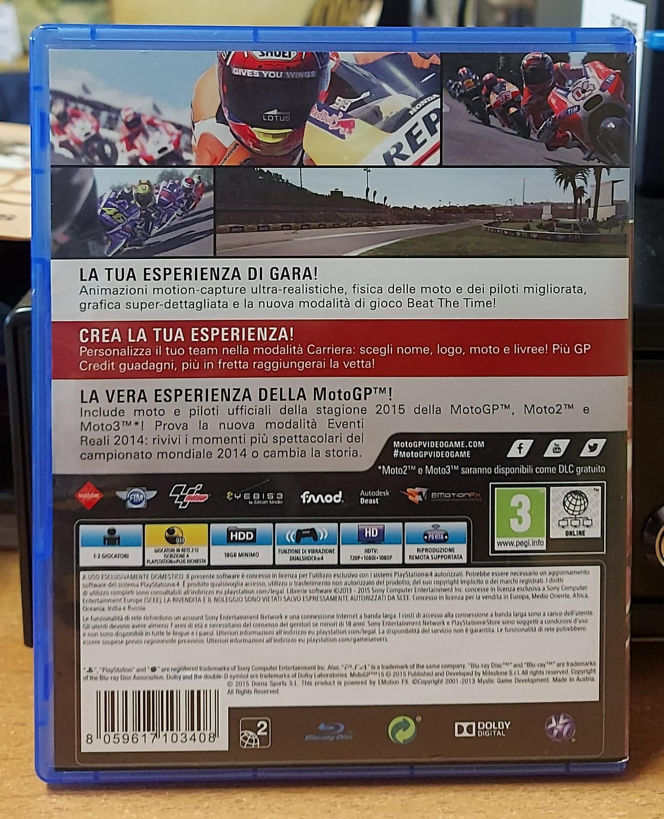 MotoGP 15 - PS4 Gioco Corse Motociclismo Ufficiale