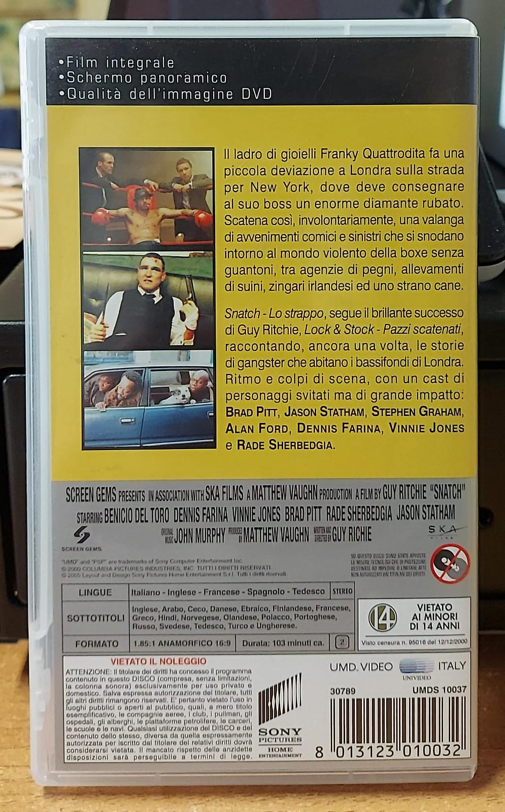 Snatch Lo Strappo UMD Film PSP Usato - Guy Ritchie Brad Pitt