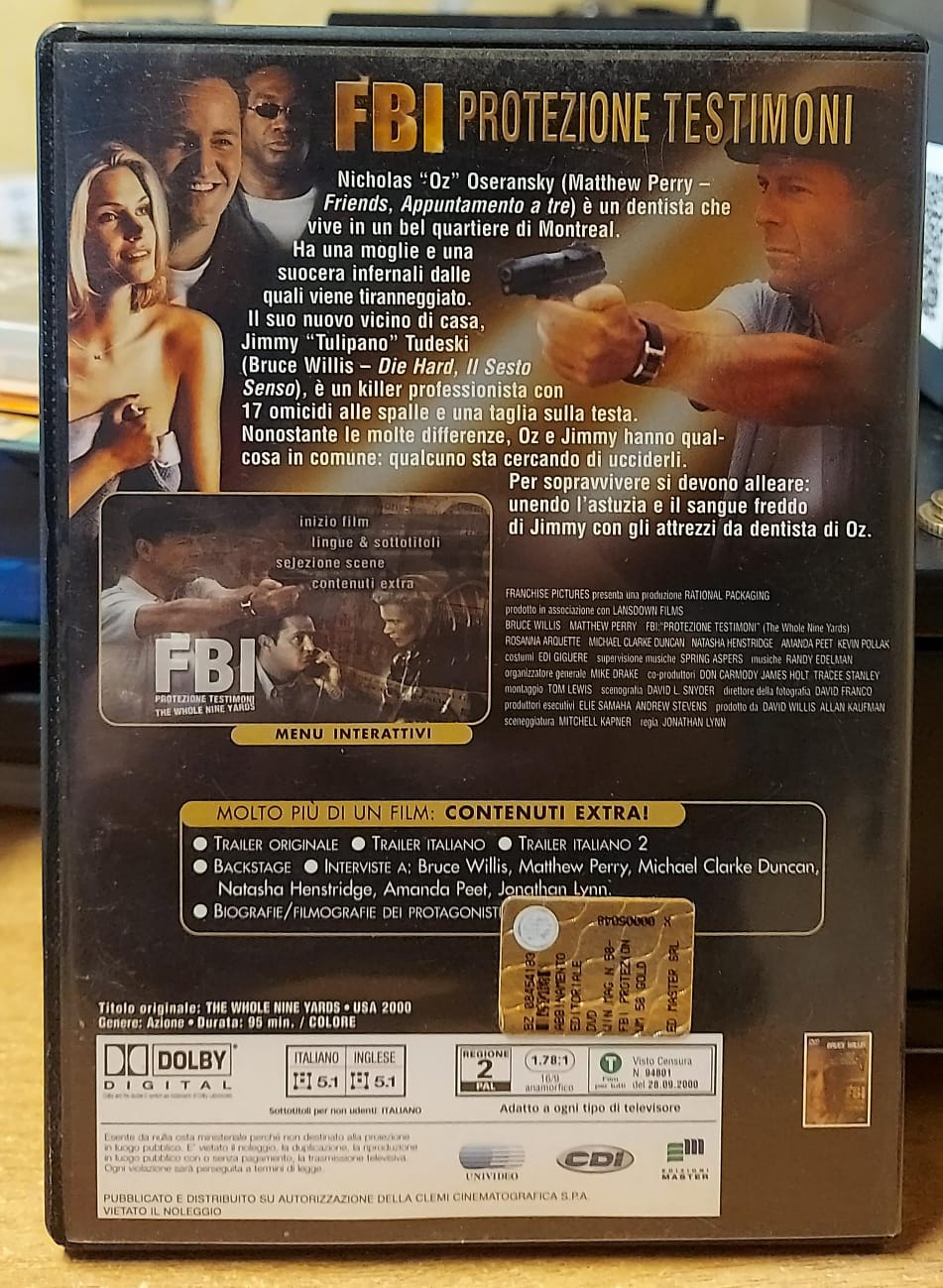 FBI Protezione Testimoni - DVD Film Commedia Bruce Willis Matthew Perry