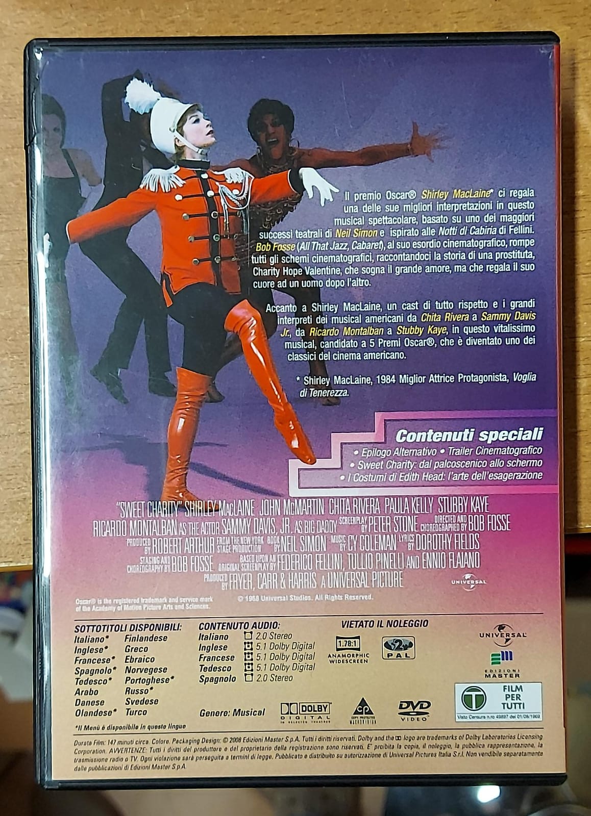 Sweet Charity - DVD Musical Classico Shirley MacLaine Bob Fosse