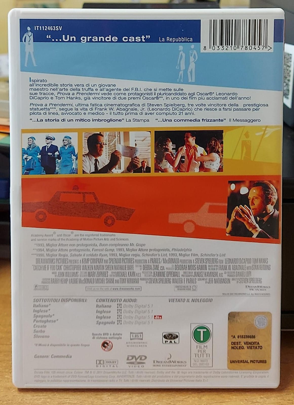 Prova a Prendermi DVD - Film Spielberg DiCaprio Hanks