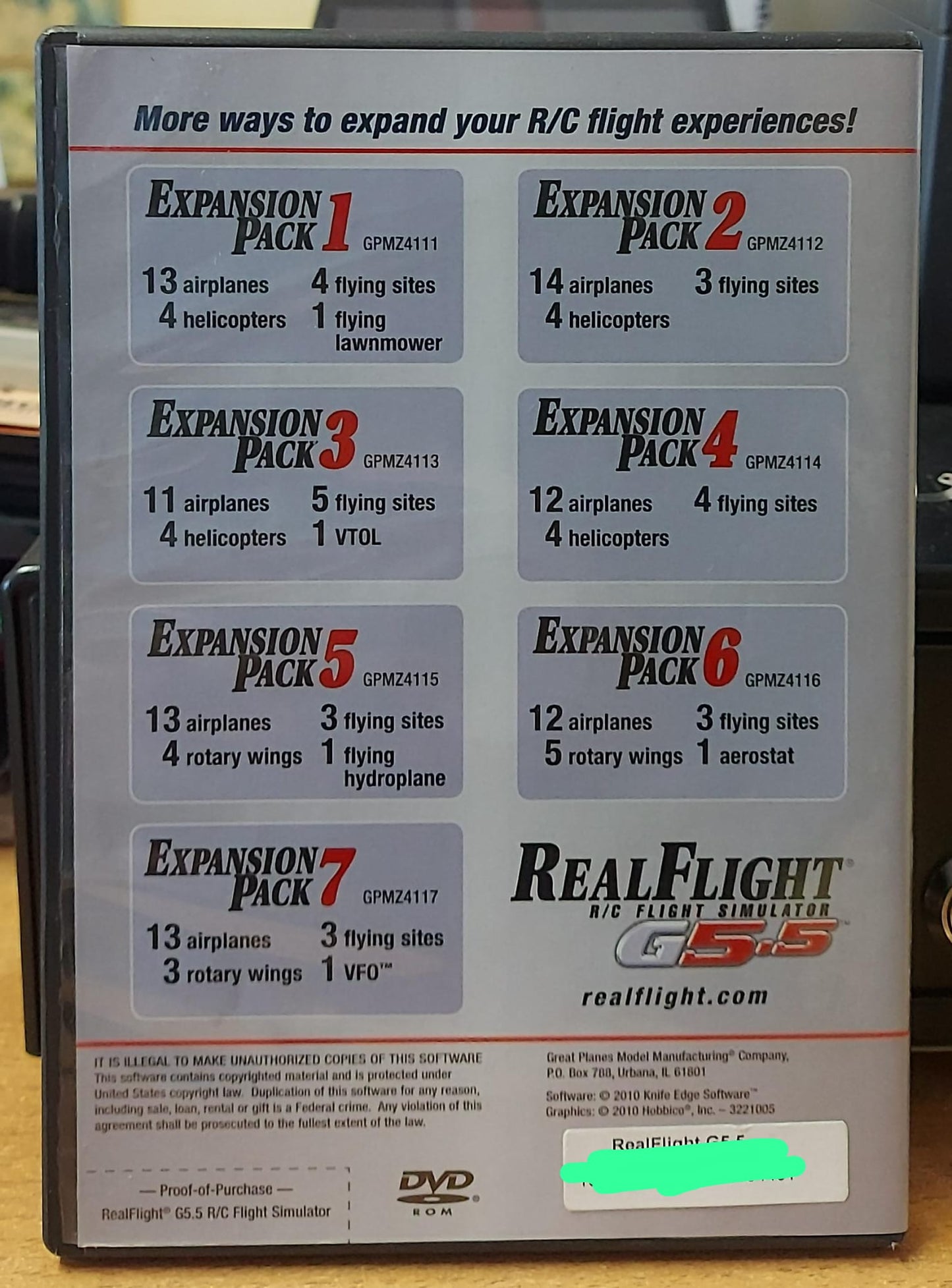 REAL FLIGHT R/C FLIGHT SIMULATOR G5.5