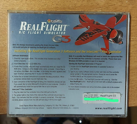 RealFlight R/C Flight Simulator G3 PC - Solo dischi
