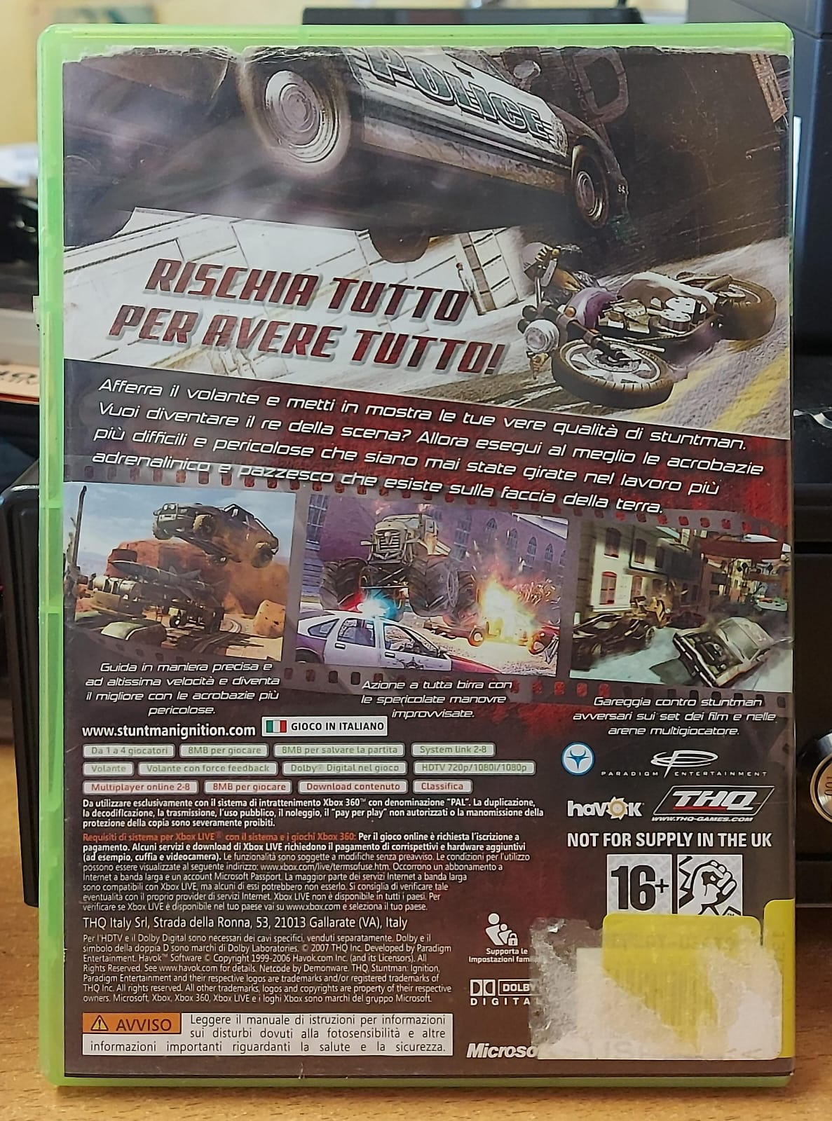 Stuntman Ignition Xbox 360 - Gioco Usato Garantito