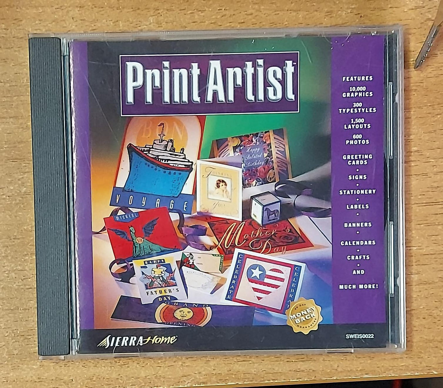 Sierra Print Artist 4.0 PC - Software Grafica Desktop Publishing Vintage