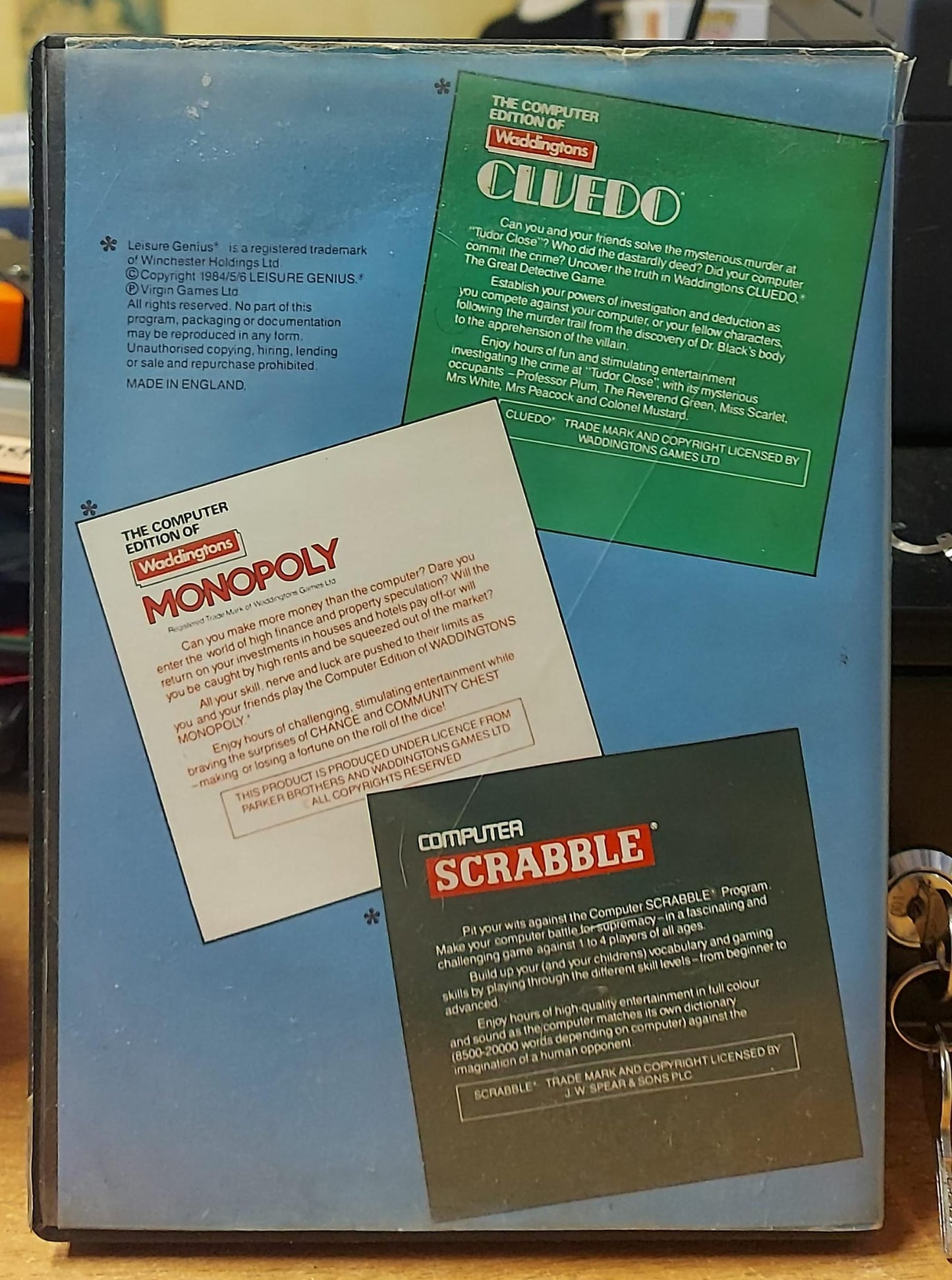 Cluedo Monopoly Scrabble Commodore 64 - Giochi da Tavolo Classici