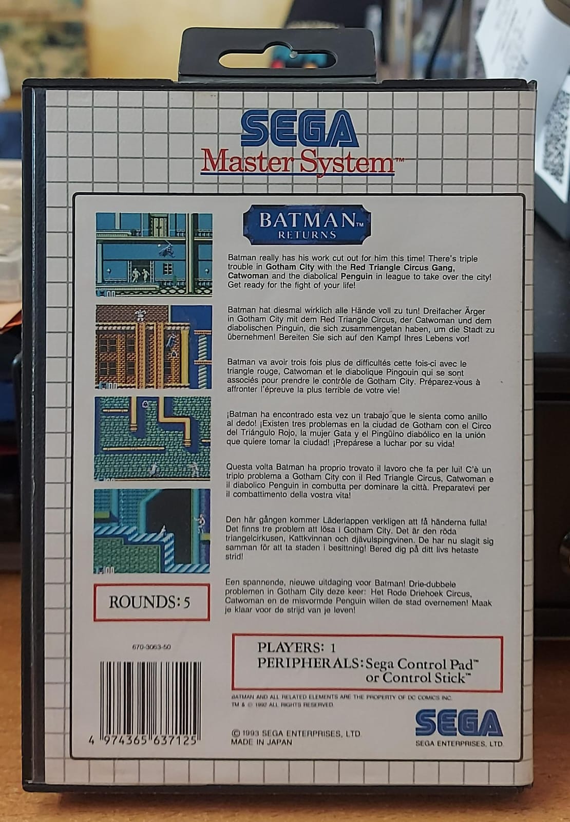 Batman Returns – Sega Master System (Usato)