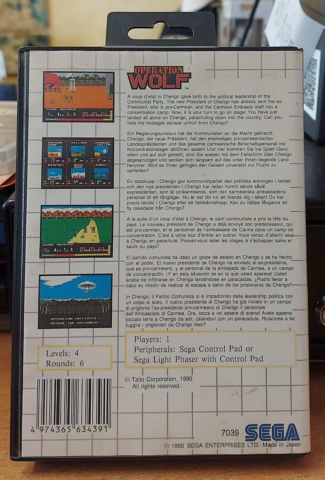Operation Wolf – Sega Master System (Usato)