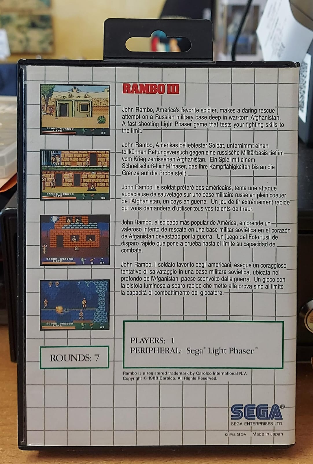 Rambo 3 – Sega Master System (Usato)
