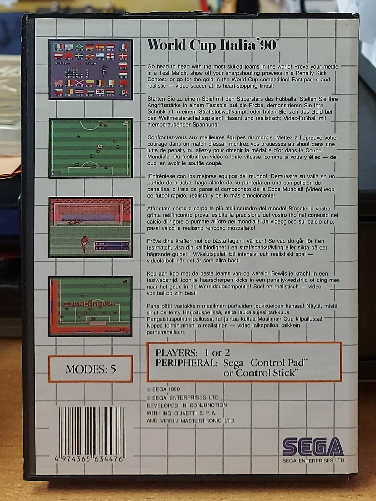 World Cup Italia '90 – Sega Master System (Usato)