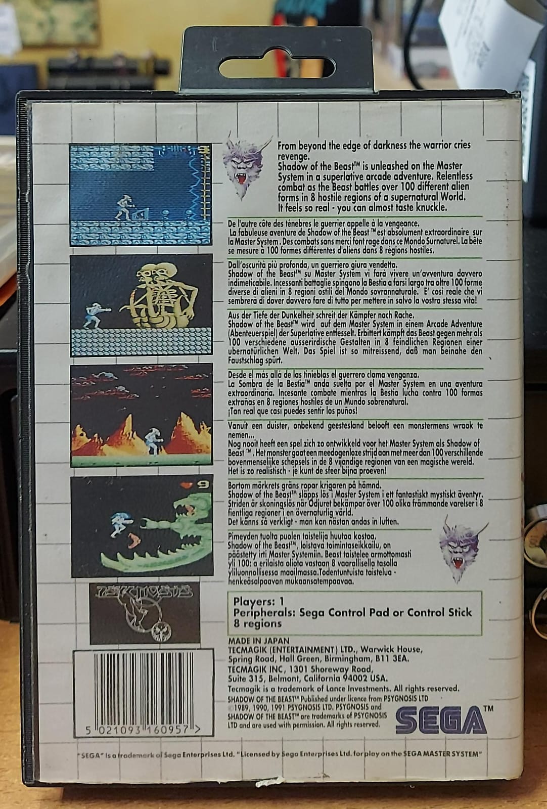 Shadow of the Beast – Sega Master System (Usato)