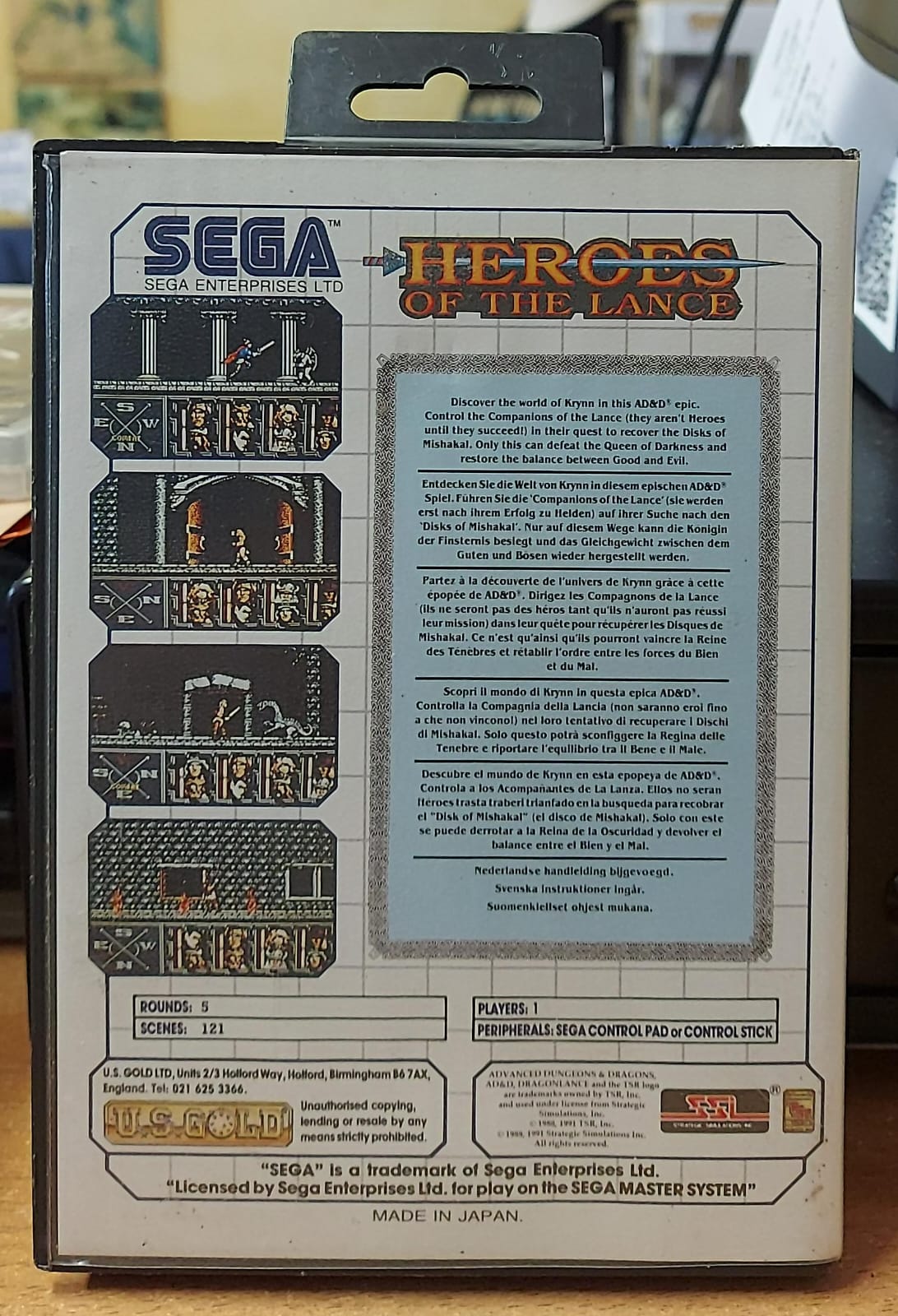 Heroes of the Lance – Sega Master System (Usato)