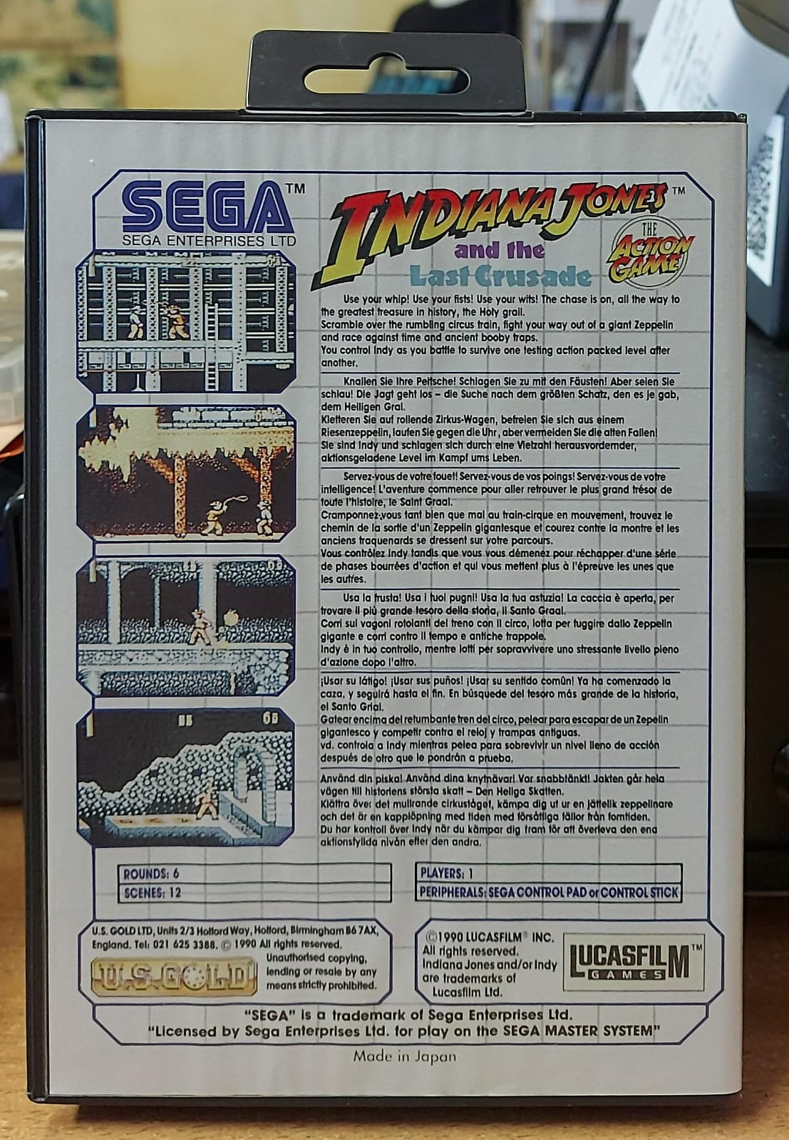 Indiana Jones and the Last Crusade – Sega Master System (Usato)