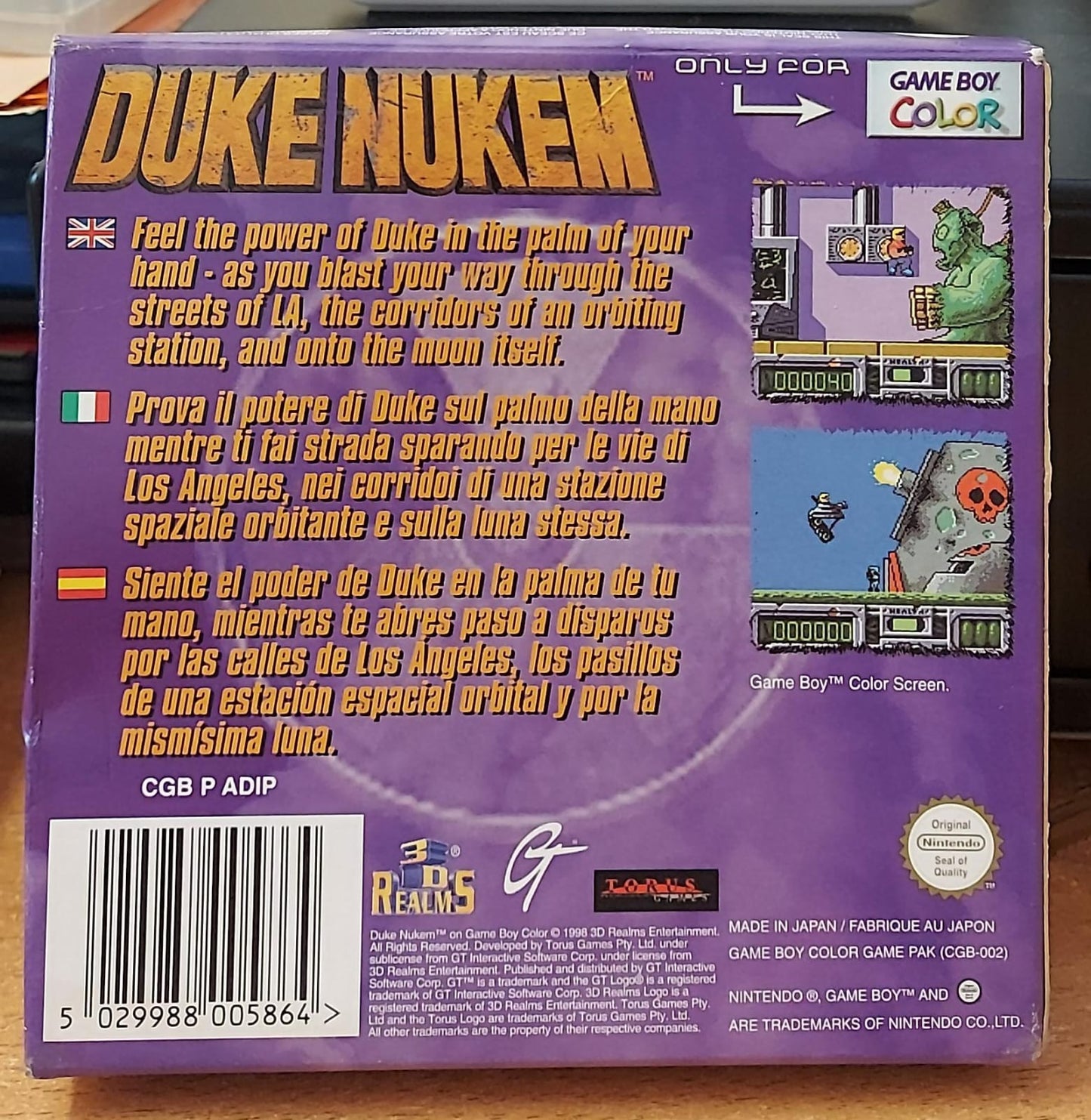 Duke Nukem Game Boy Color - Cartuccia Originale