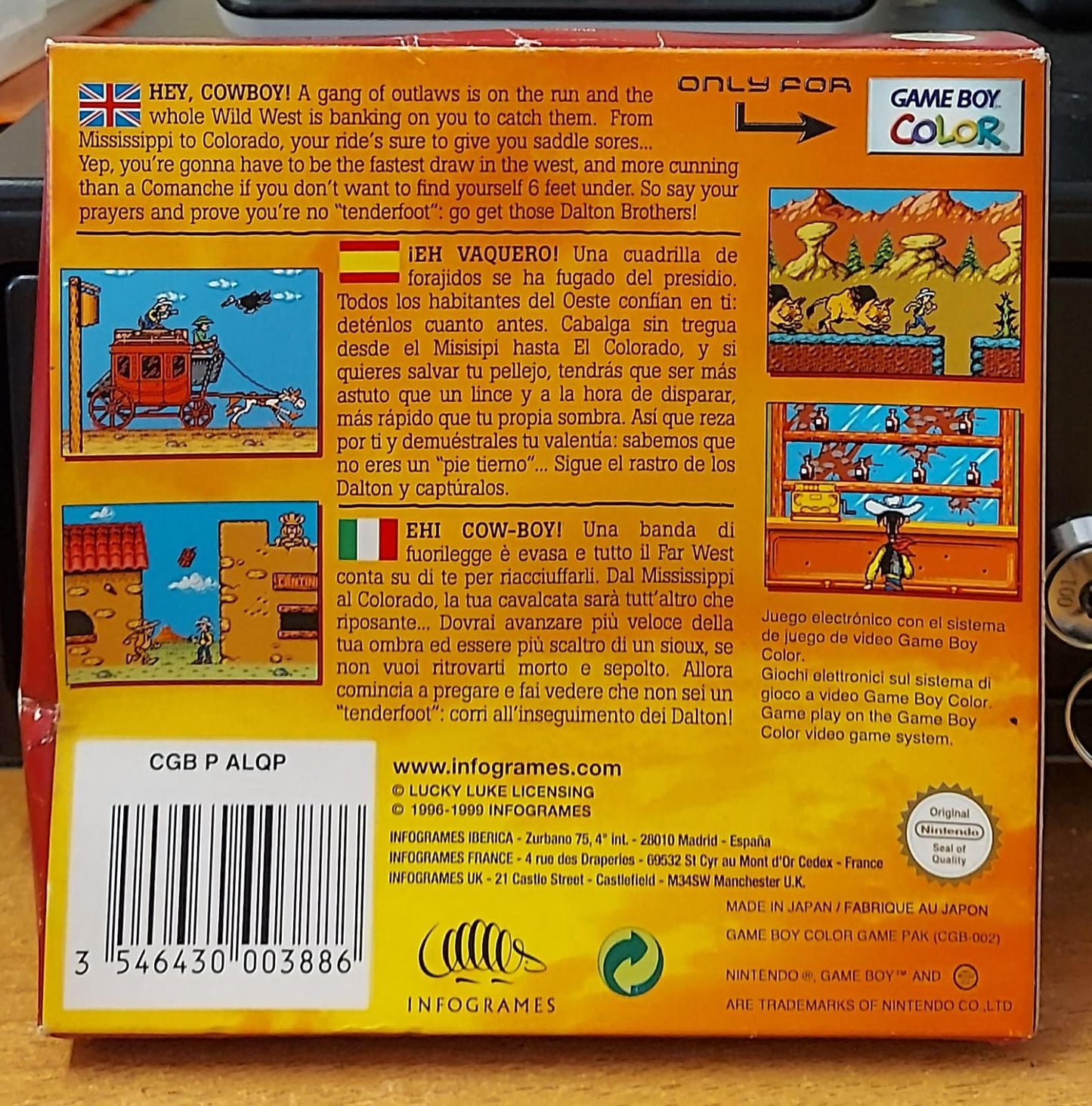 Lucky Luke Game Boy Color - Cartuccia Originale