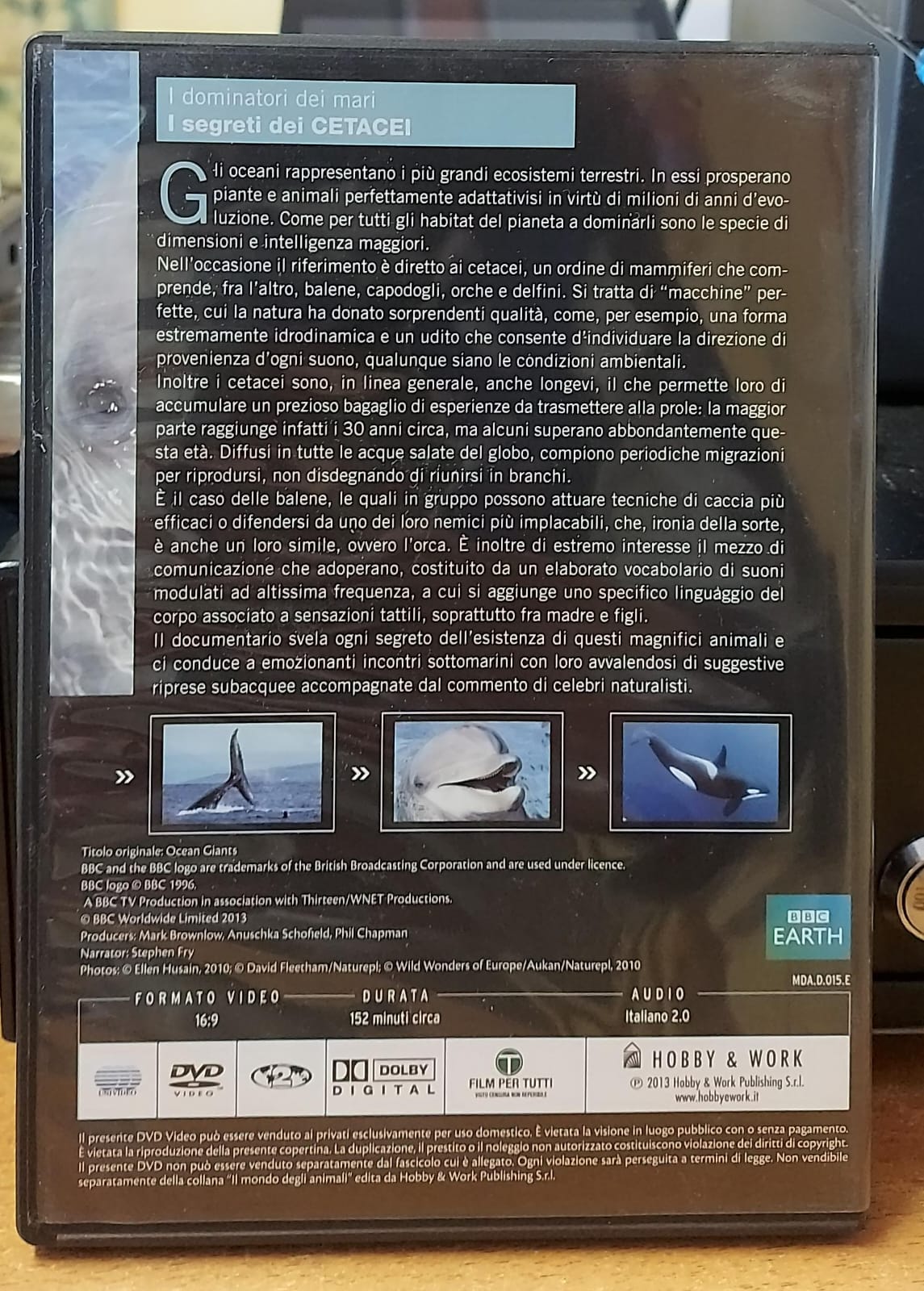 I Segreti dei Cetacei - Il Mondo degli Animali BBC | DVD Usato