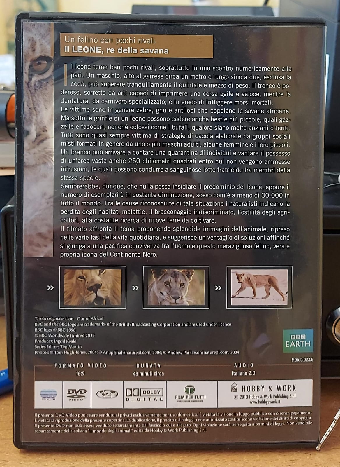IL LEONE RE DELLA SAVANA - Il Mondo degli Animali BBC | DVD Usato