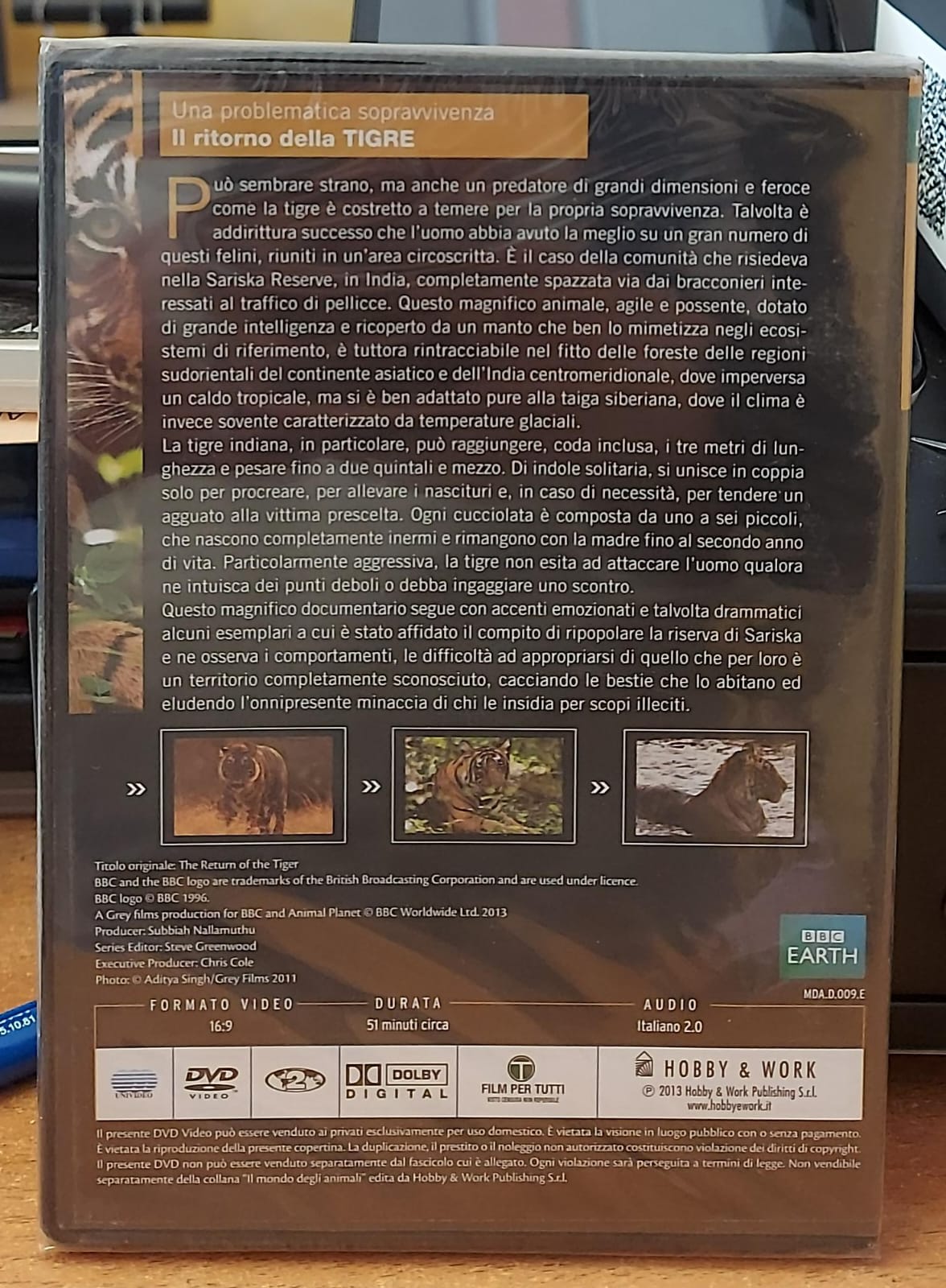 IL RITORNO DELLA TIGRE - Il Mondo degli Animali BBC | DVD Nuovo Sigillato