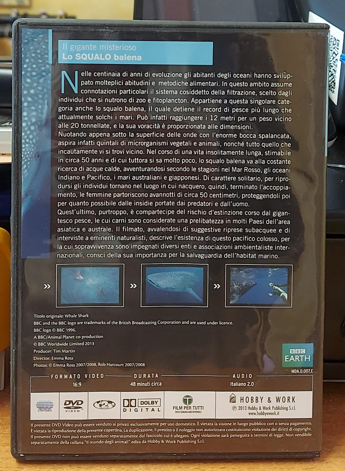 LO SQUALO BALENA - Il Mondo degli Animali BBC | DVD Usato