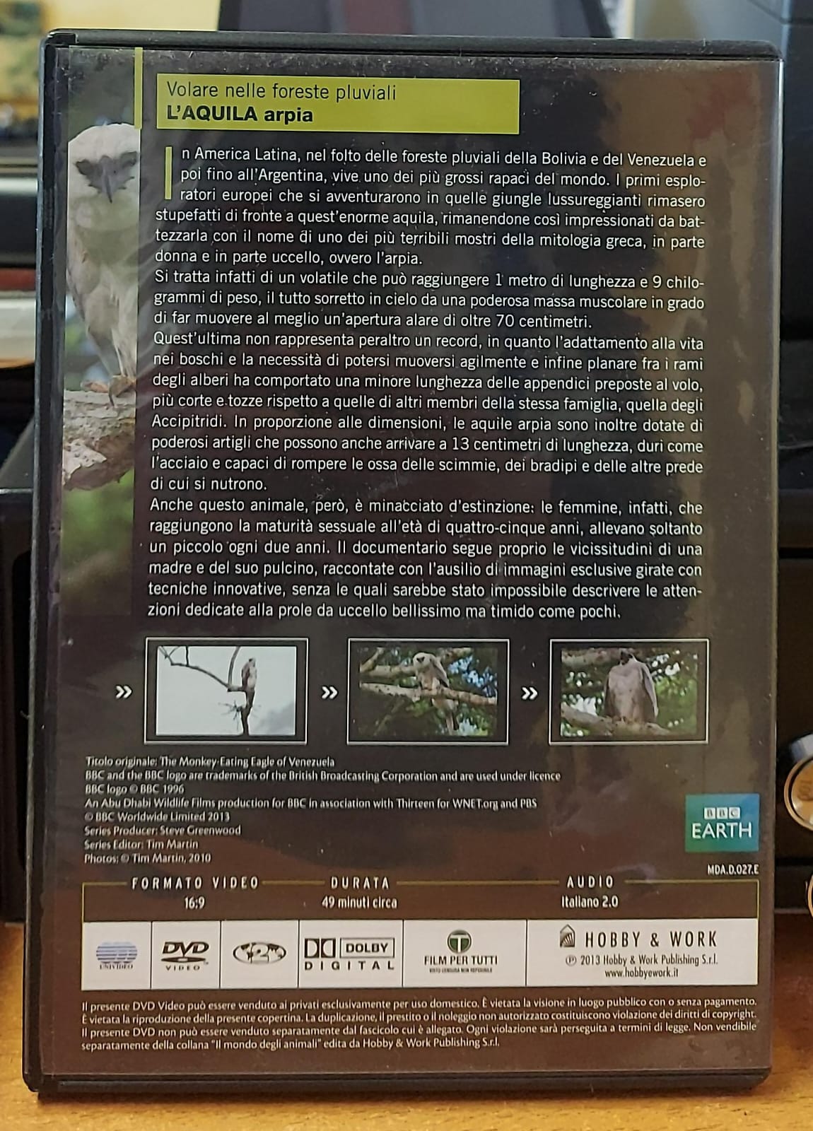 L'Aquila Arpia – Il Mondo degli Animali BBC | DVD Usato