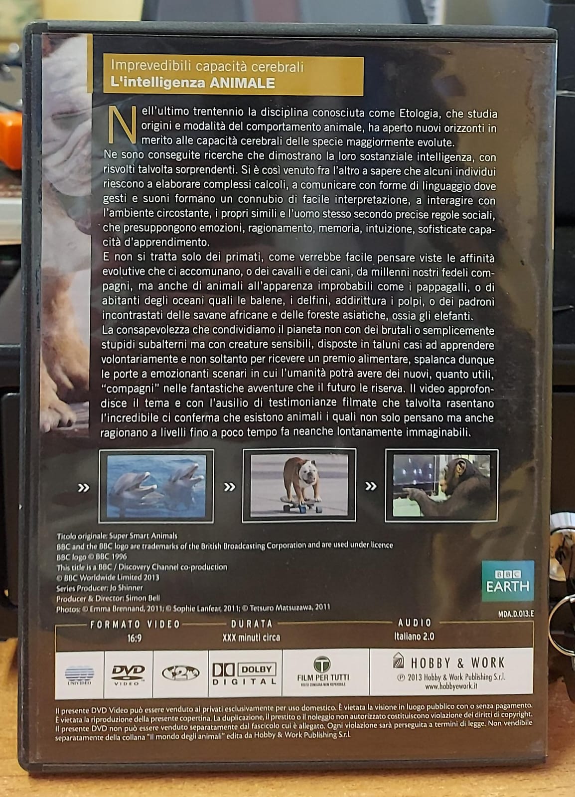 L'Intelligenza Animale – Il Mondo degli Animali BBC | DVD Usato