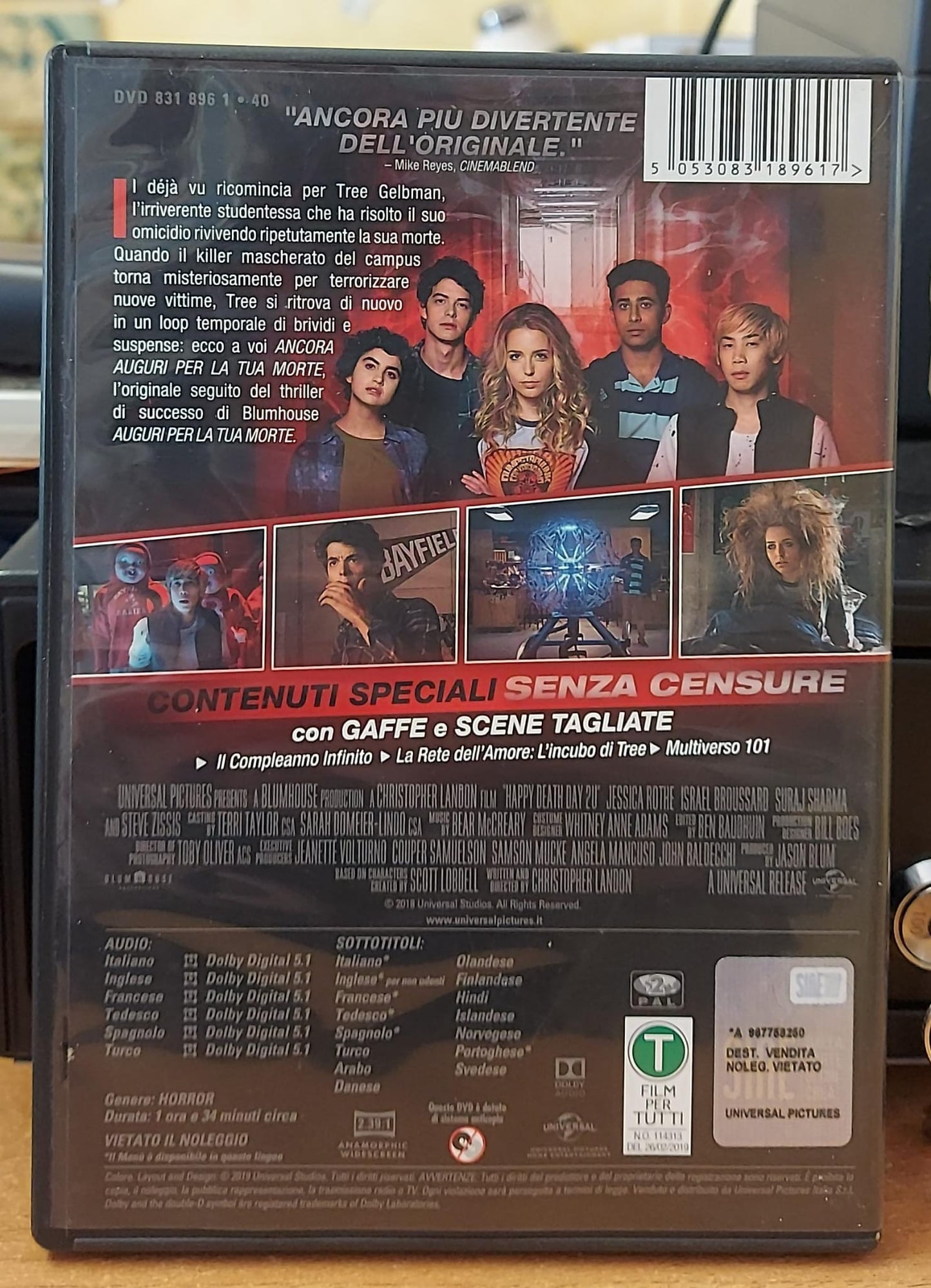 ANCORA AUGURI PER LA TUA MORTE – DVD Horror Commedia