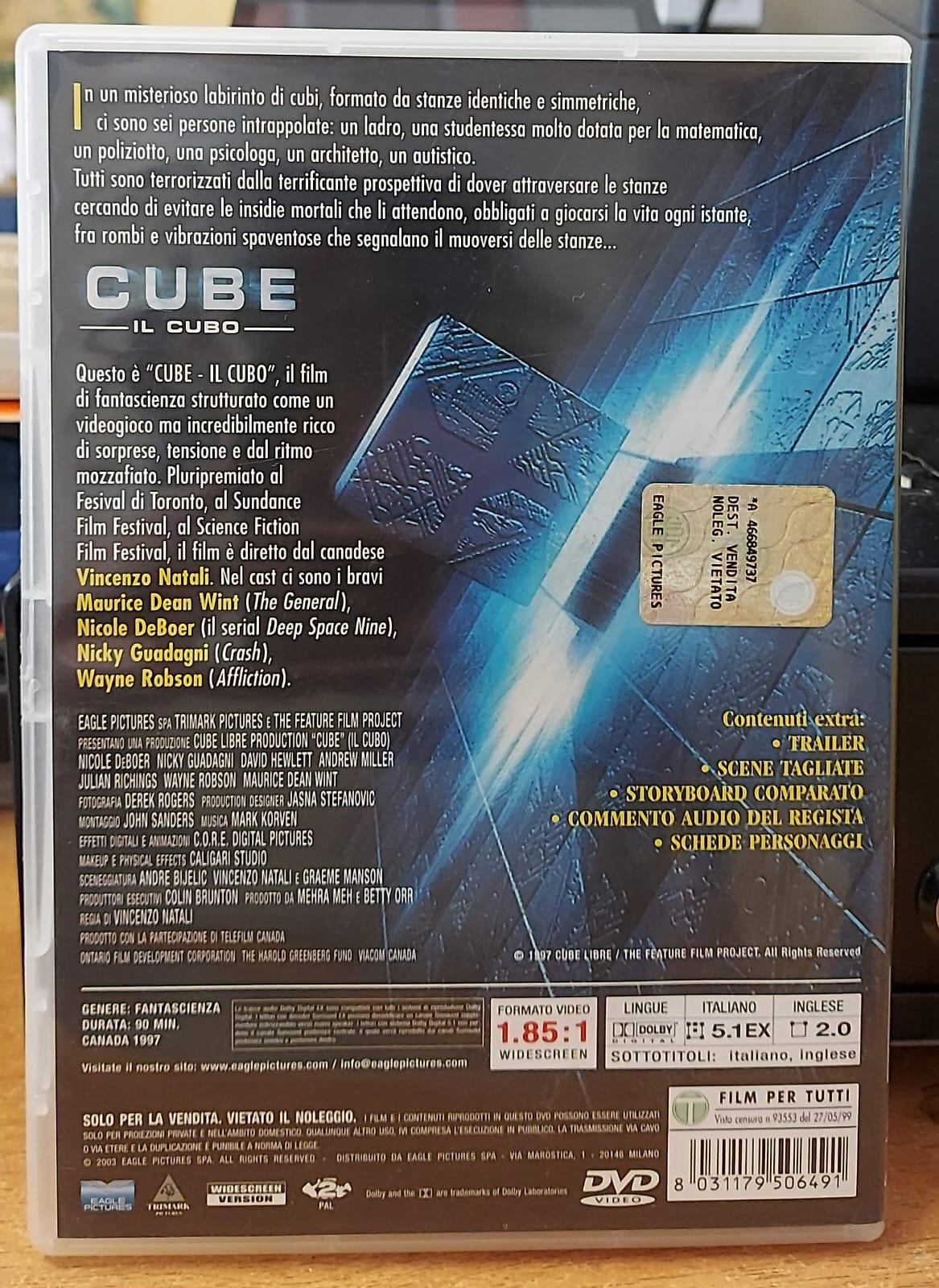 Cube – Il Cubo Special Edition – DVD Usato