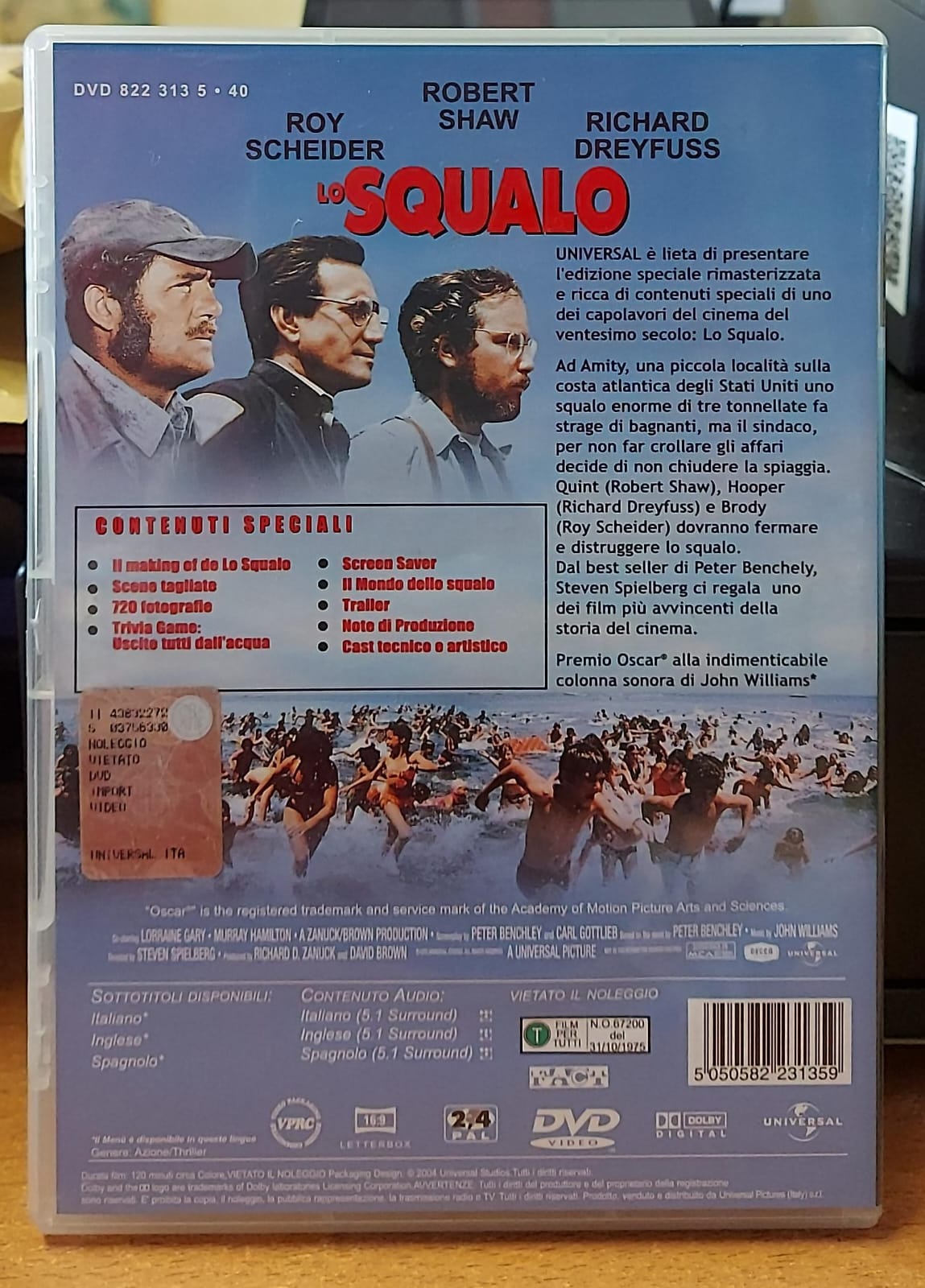 Lo Squalo DVD - Jaws Edizione Standard