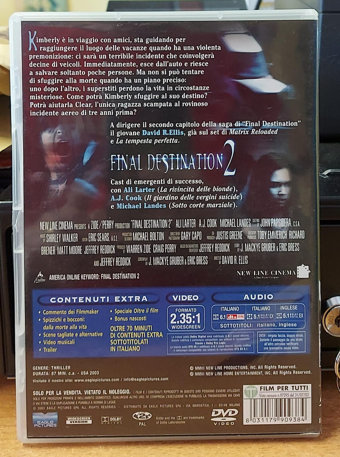 Final Destination 2 DVD Usato