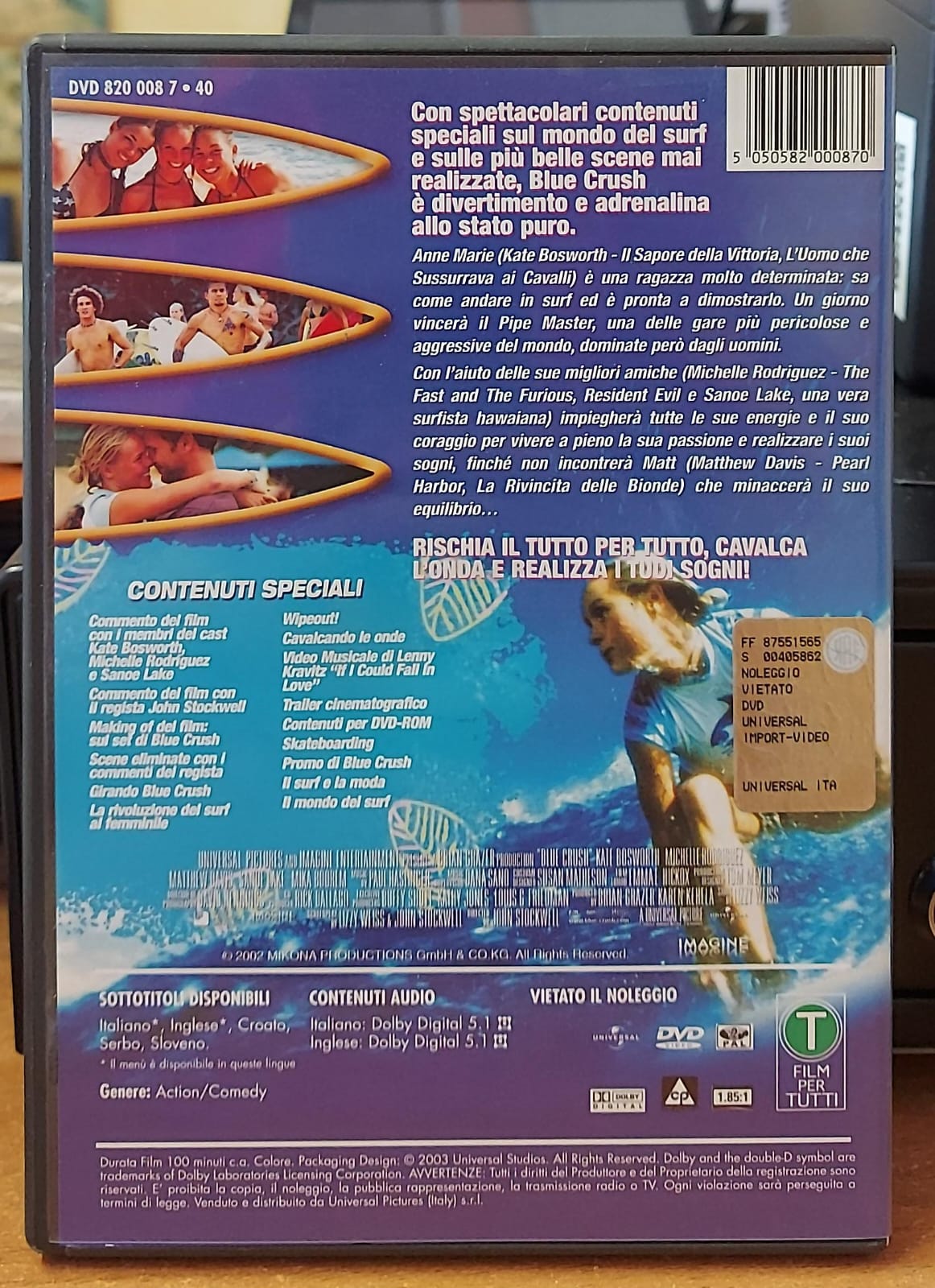 Blue Crush (2002) DVD - Surf, Adrenalina e Romanticismo alle Hawaii