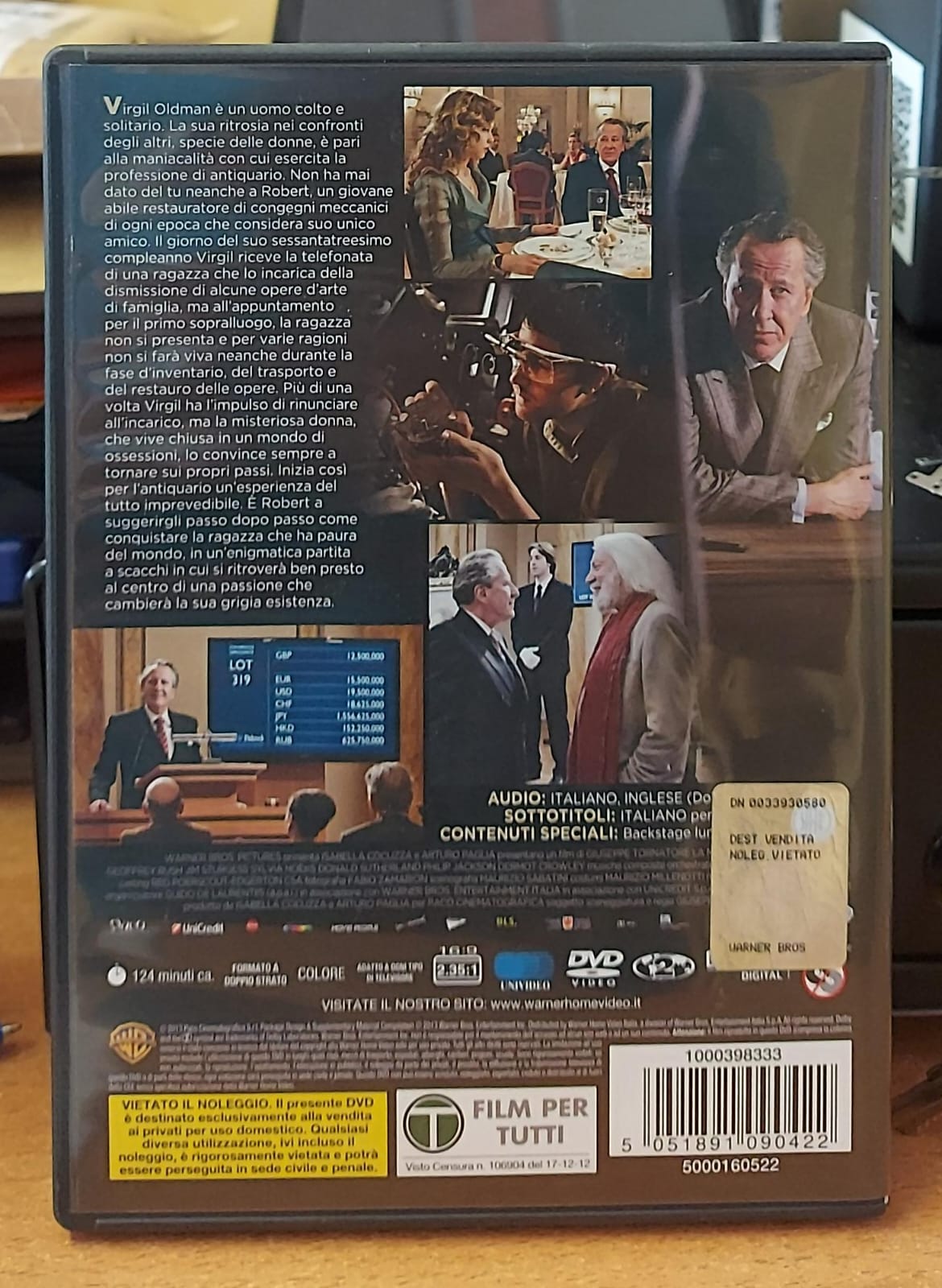 La Migliore Offerta DVD Usato | Geoffrey Rush | Giuseppe Tornatore