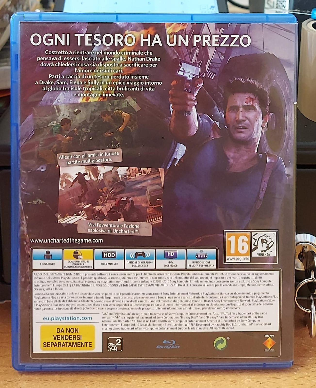 Uncharted 4: Fine di un Ladro – PS4 (Usato)