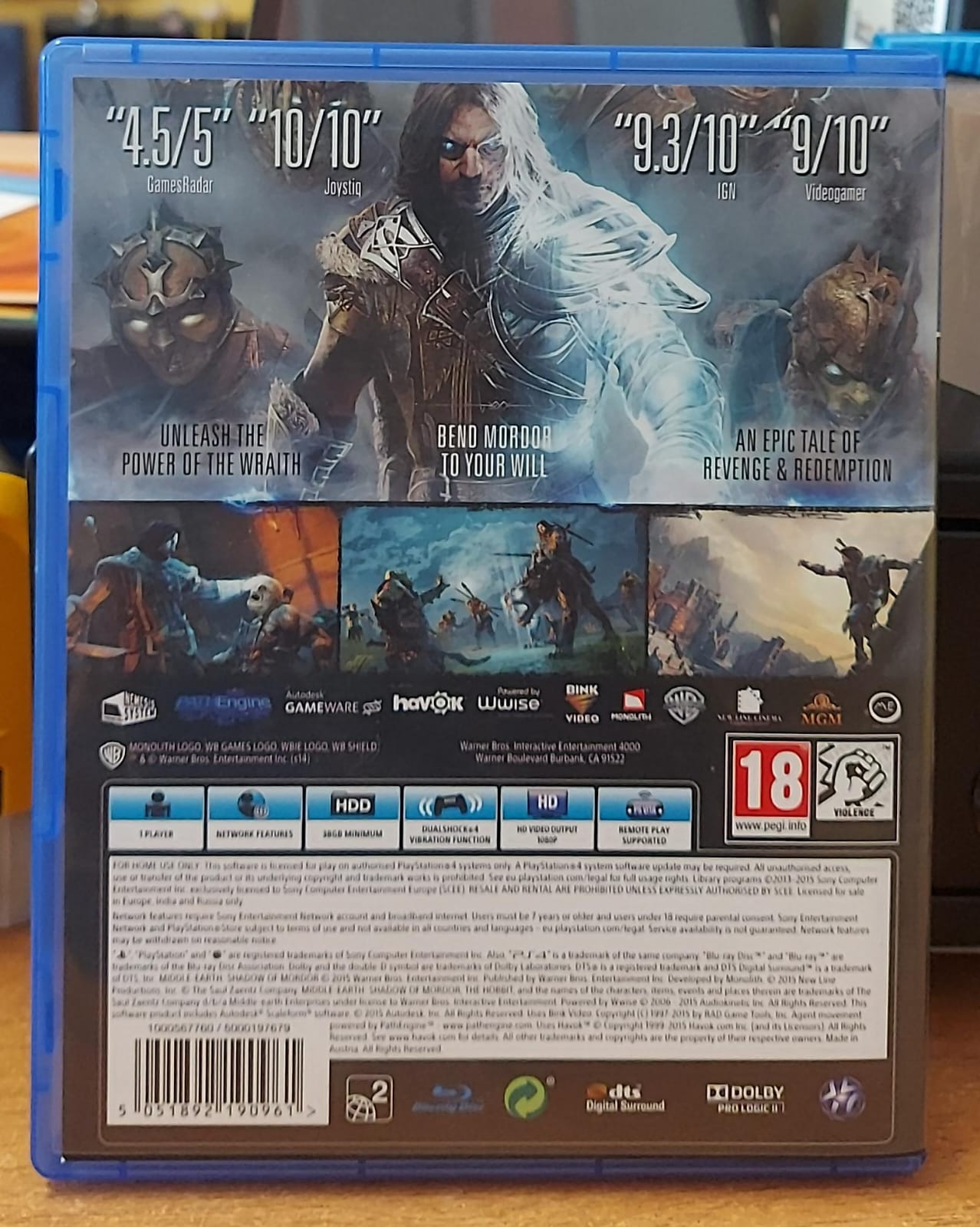 La Terra di Mezzo: L’Ombra di Mordor GOTY – PS4 Usato