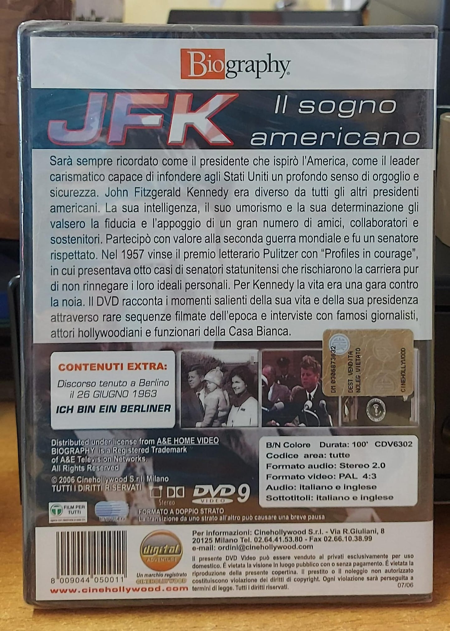 JFK IL SOGNO AMERICANO - NUOVO MAI APERTO