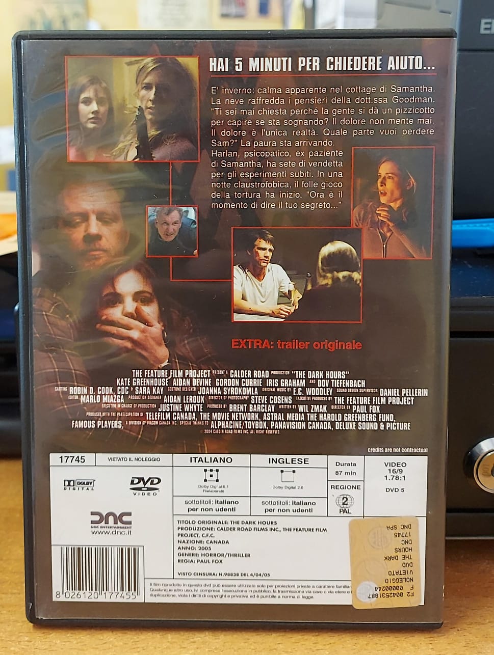 The Dark Hours – DVD Usato