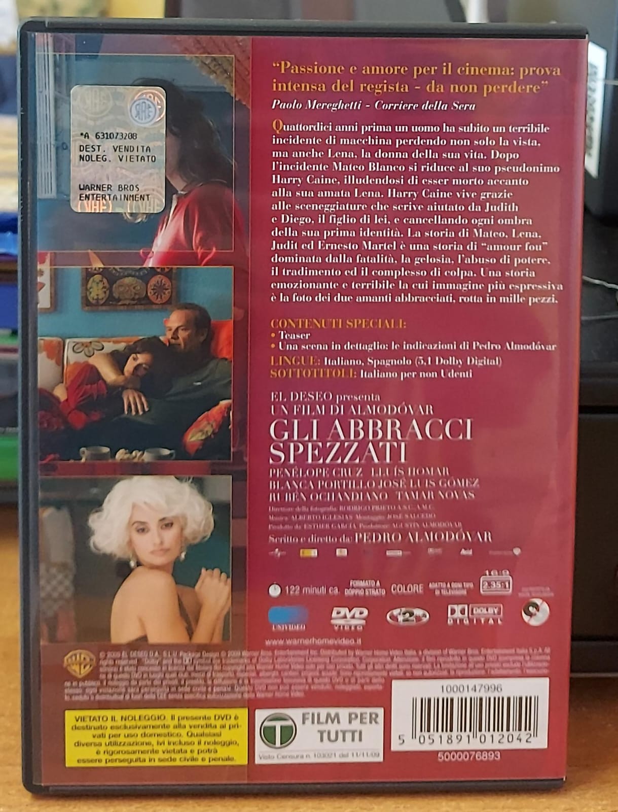 Gli Abbracci Spezzati – DVD Usato | Film di Pedro Almodóvar