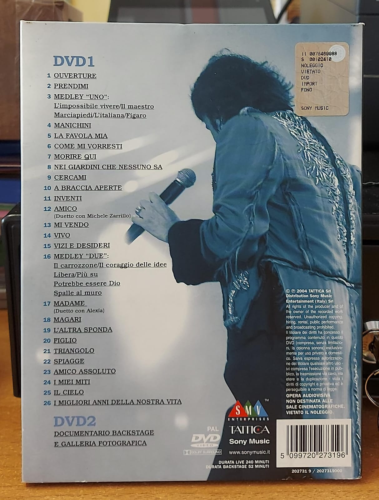 RENATO ZERO FIGLI DEL SOGNO LIVE 2004 DOPPIO DVD