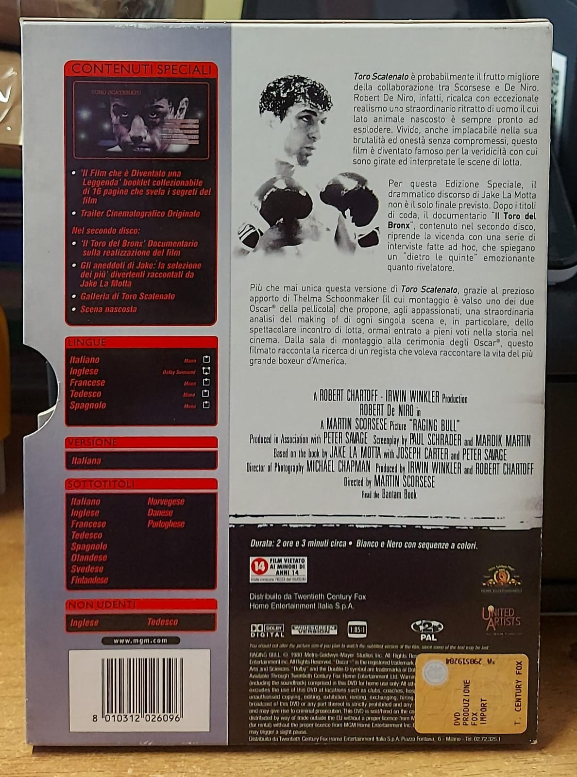 Toro Scatenato - Edizione Speciale 2 DVD Usato