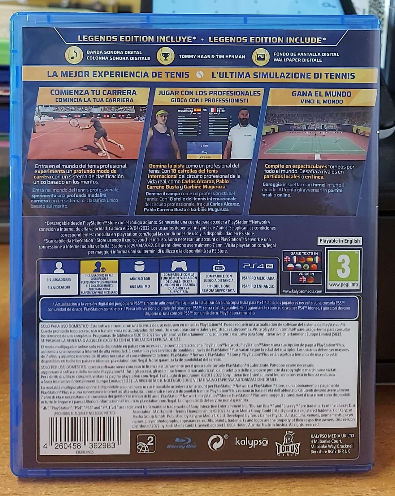 Matchpoint Tennis Championships Legends Edition – PS4 (Usato)
