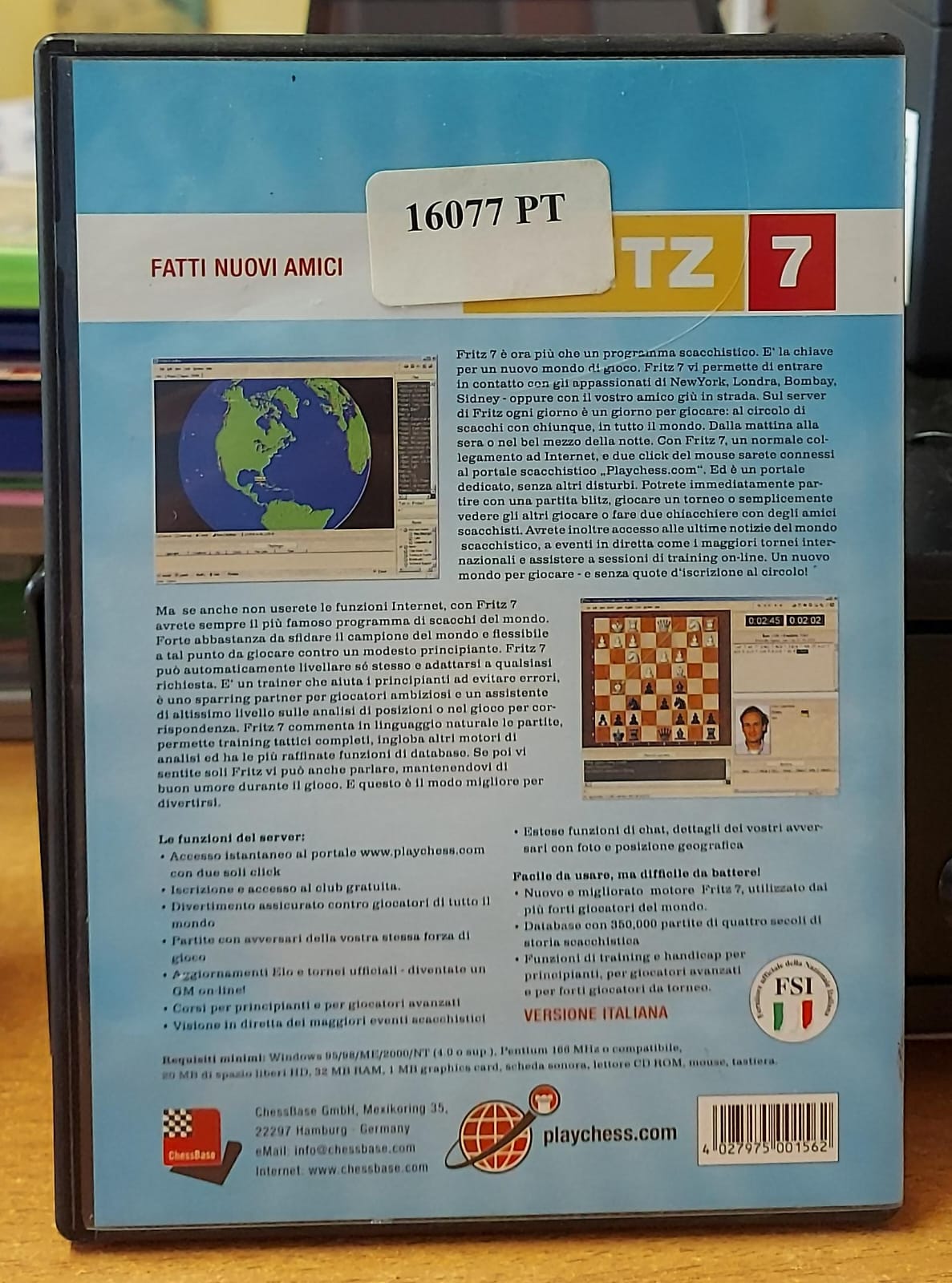 Fritz 7 - Fatti Nuovi Amici Gioco PC Usato