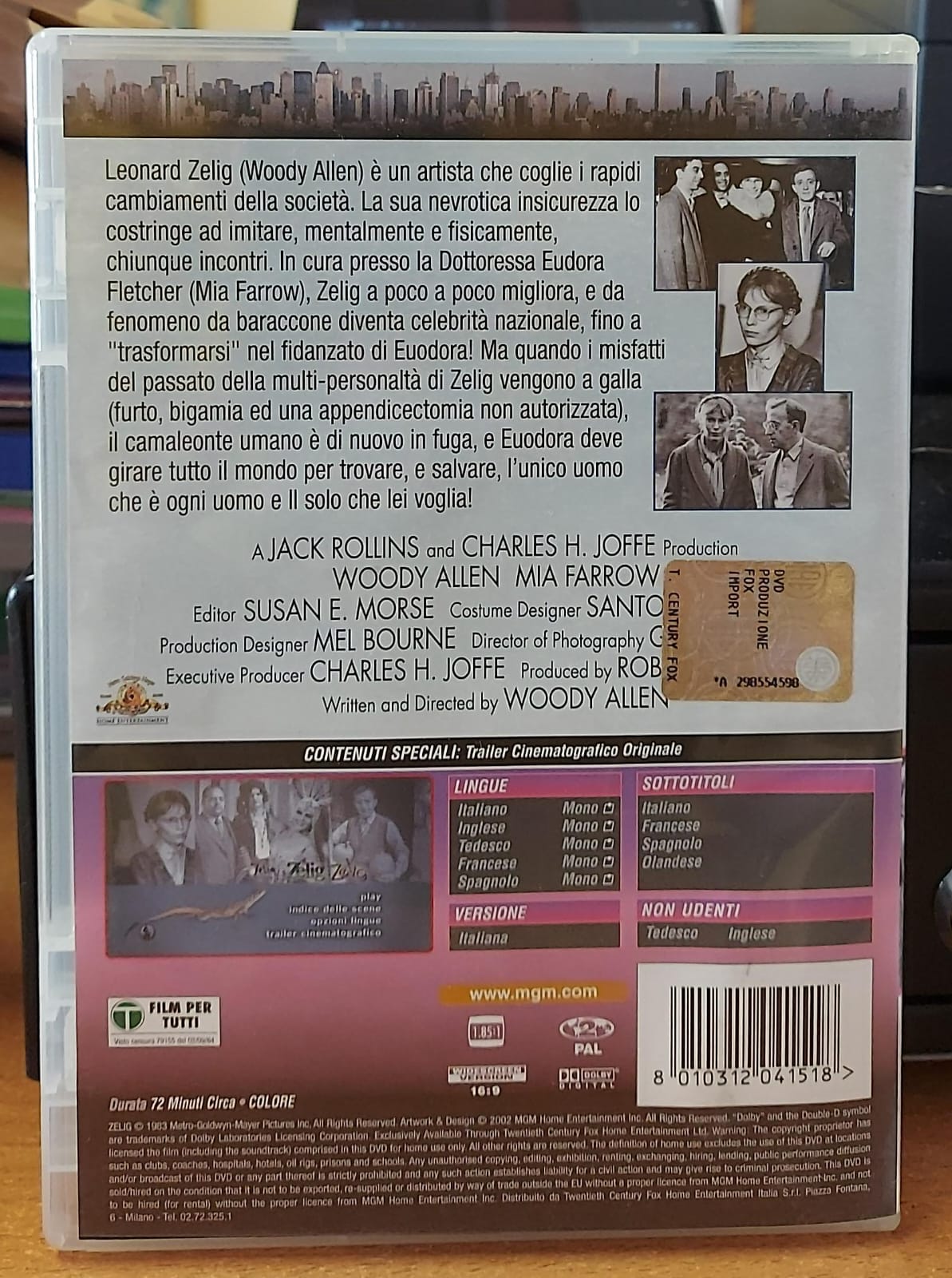 Zelig DVD Usato – Commedia di Woody Allen (1983)
