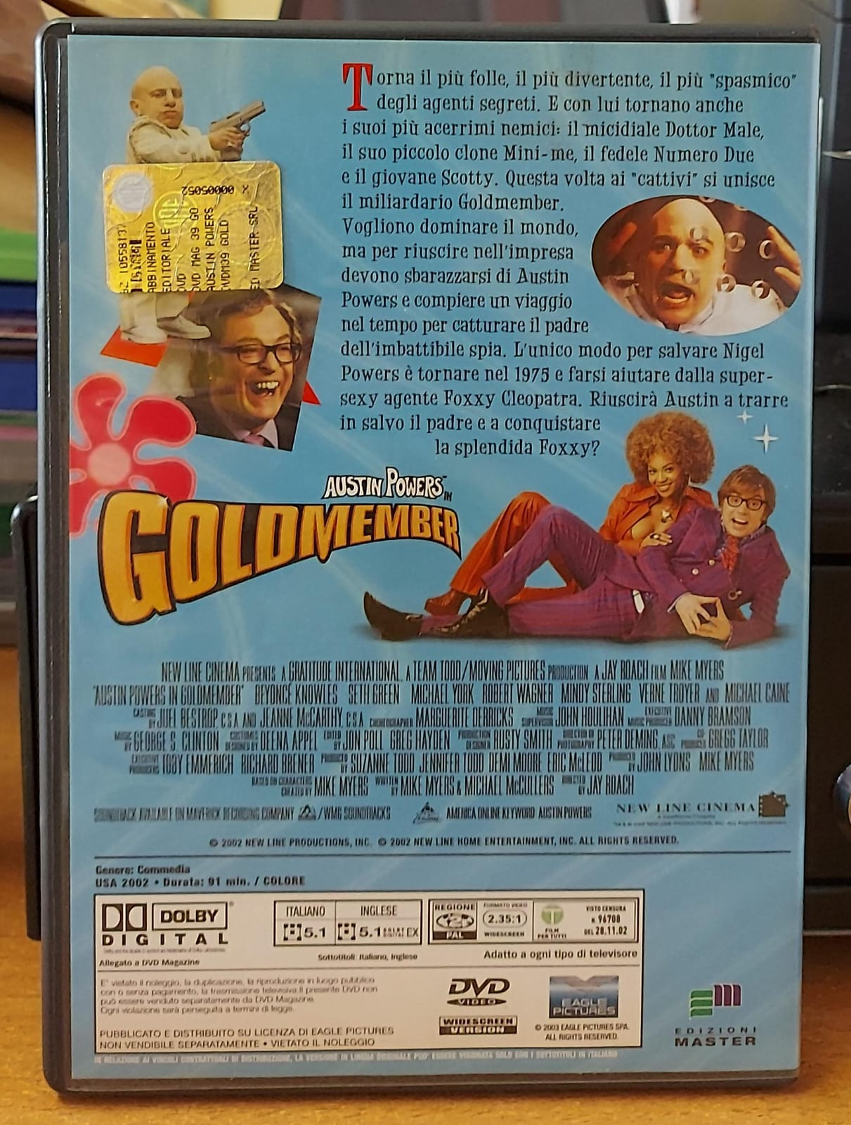 Austin Powers in Goldmember DVD Usato – Commedia con Mike Myers (2002)